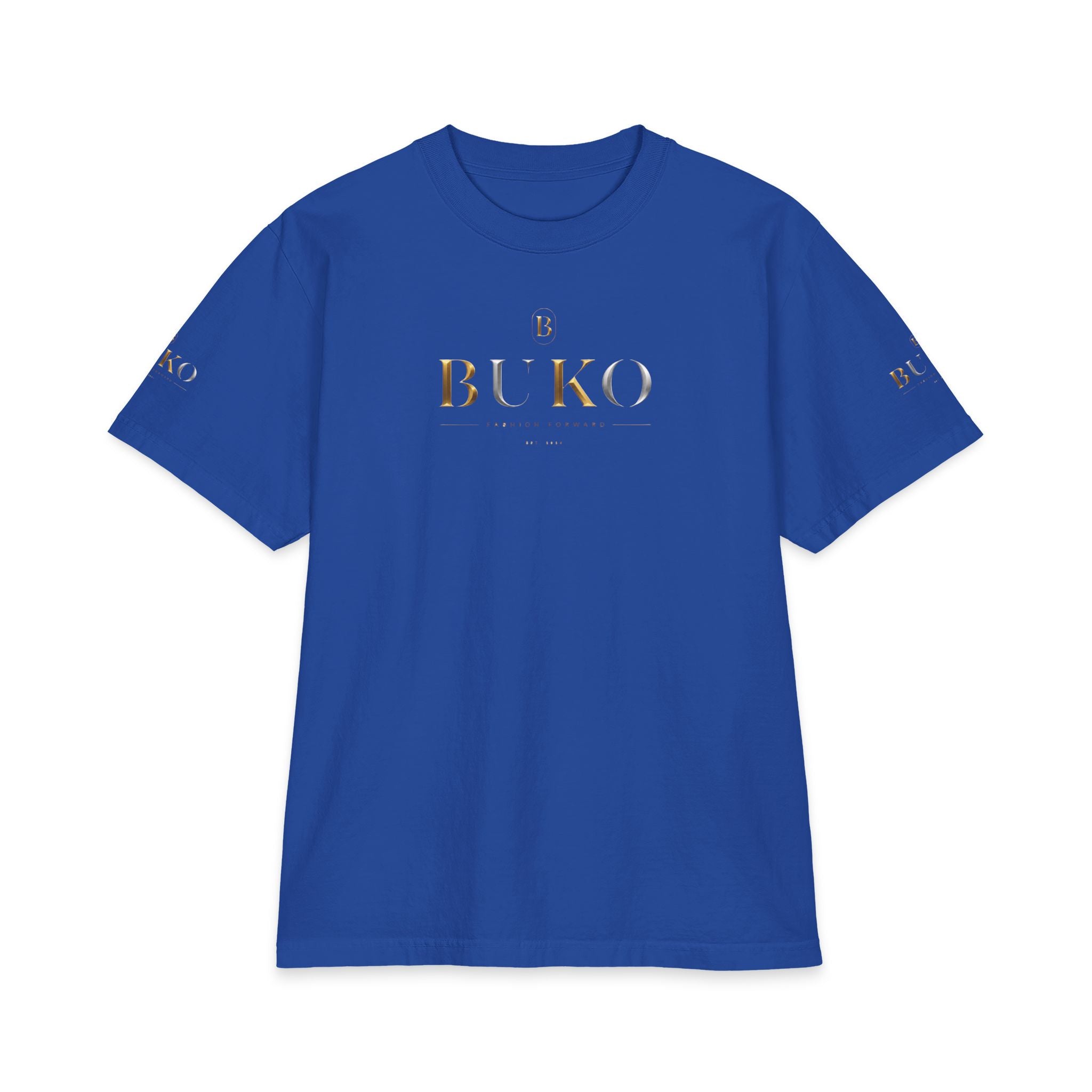 BUKO Gold Logo T‑Shirt — Minimalist Branded White Tee
