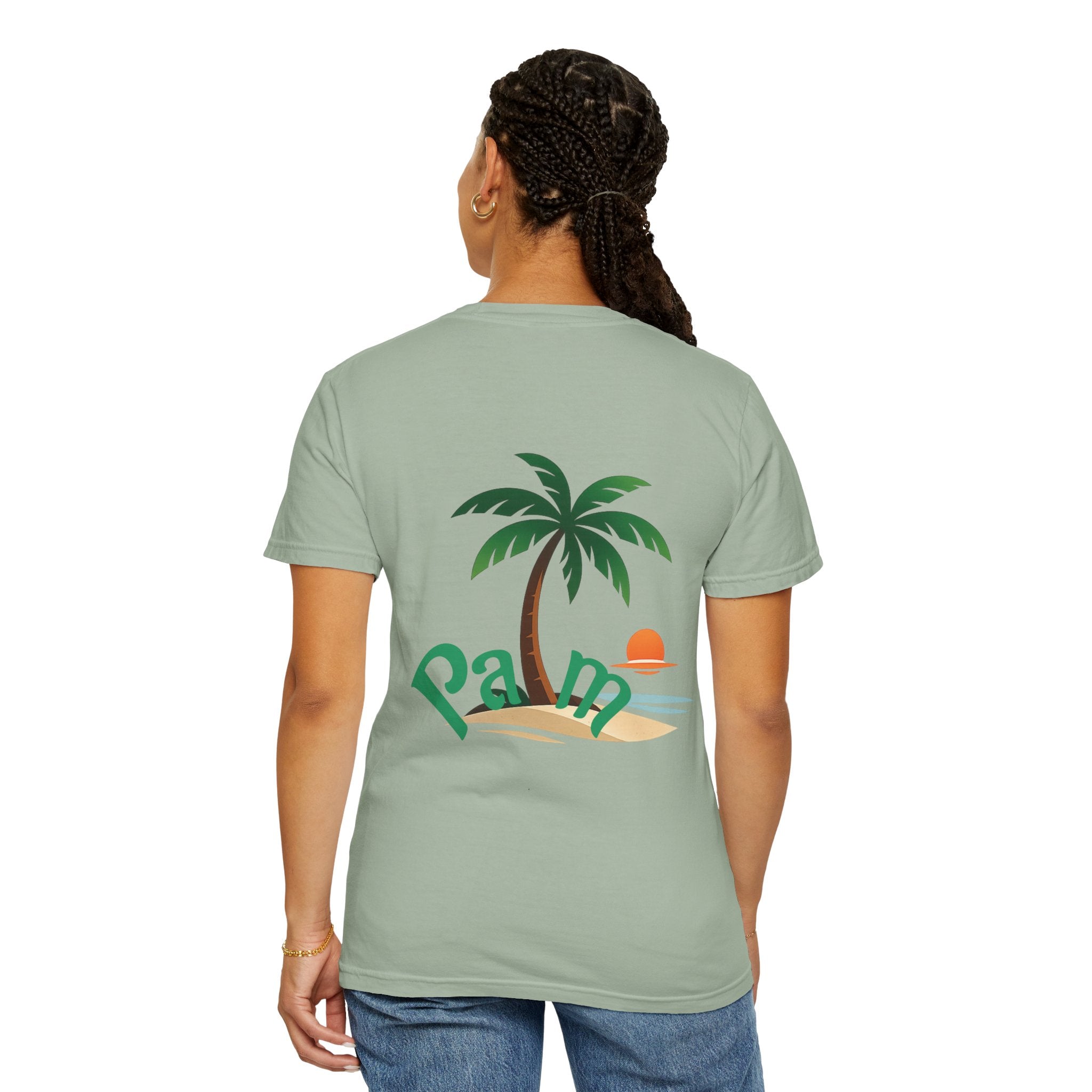 Palm Tree Sunset T-shirt | Tropical Beach Graphic
