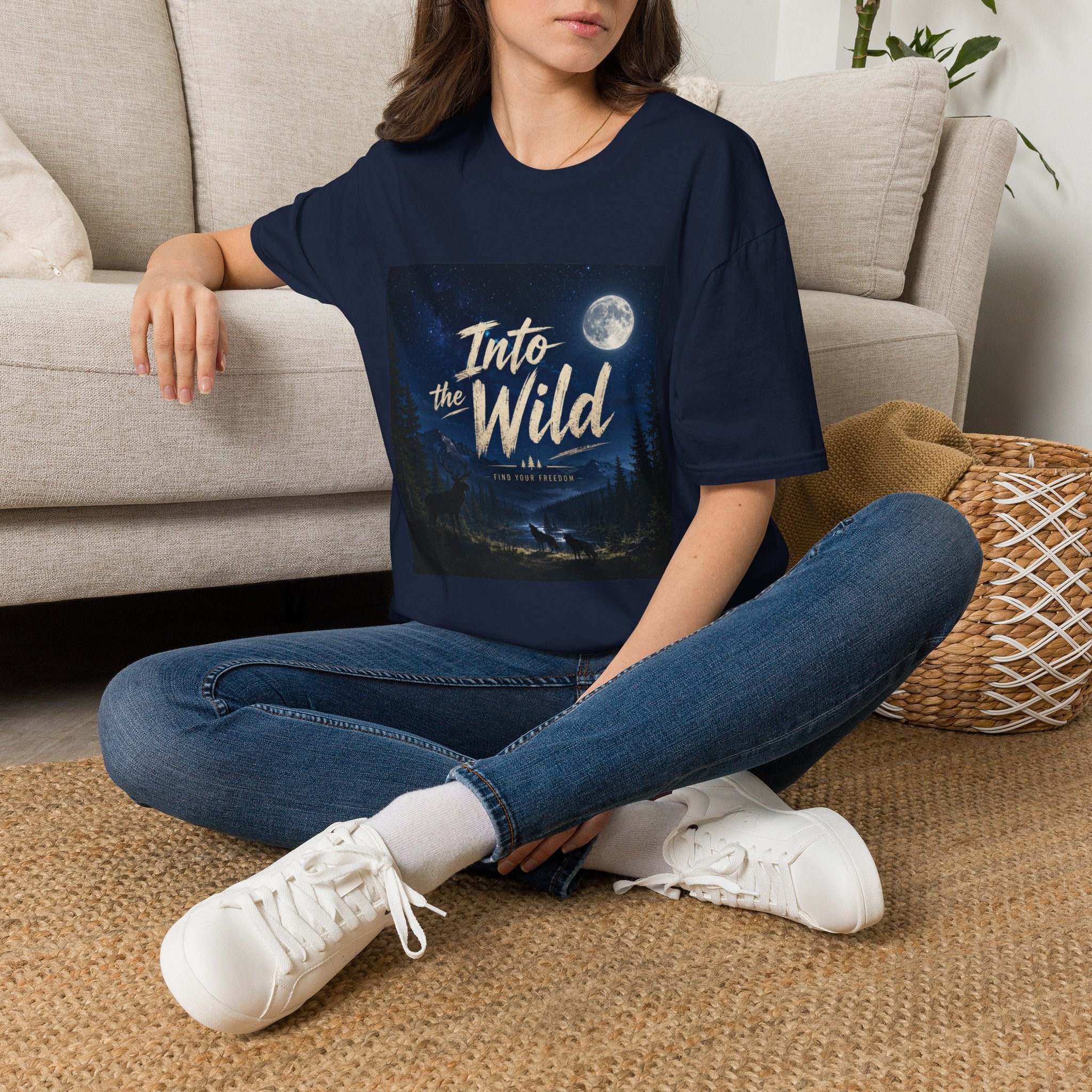 Into the Wild T-Shirt — Moonlit Forest Adventure Tee