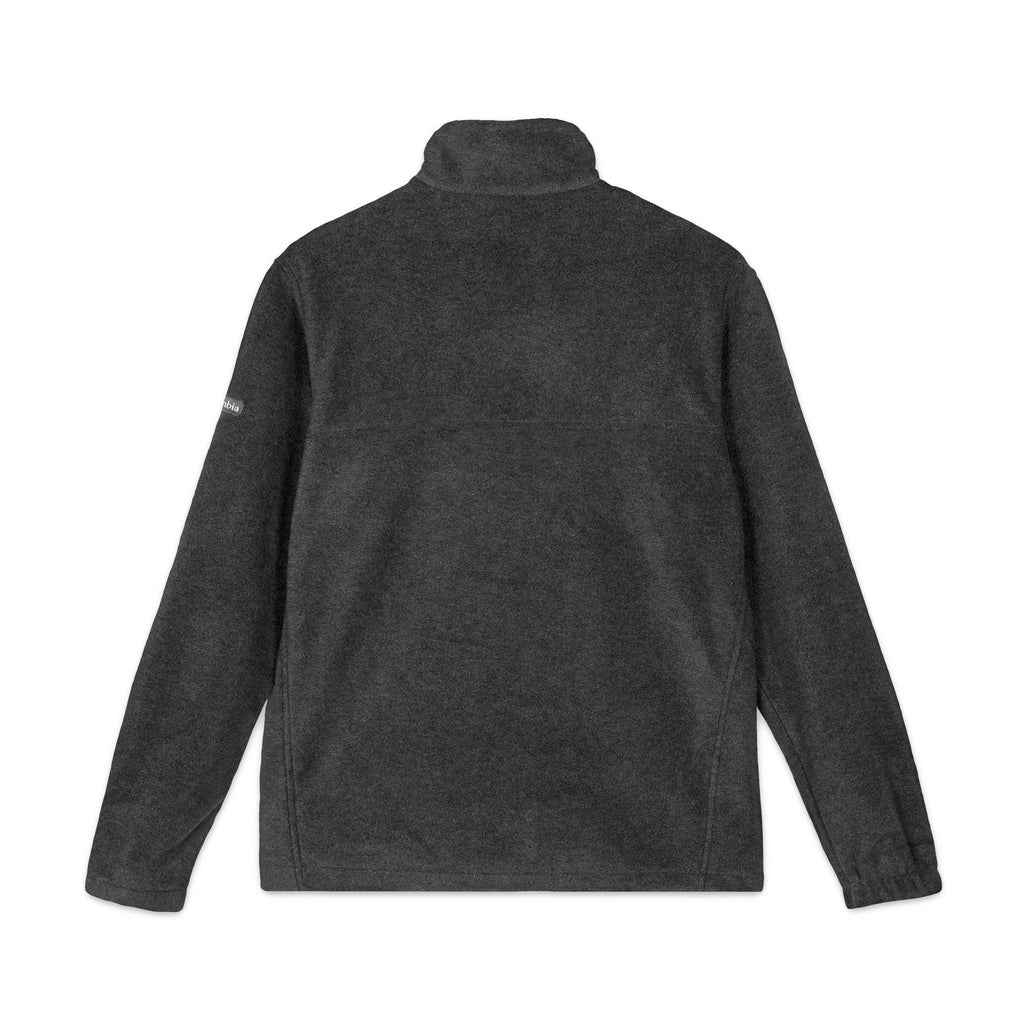 Embroidered Columbia Fleece Jacket — Classic Charcoal Zip-Up