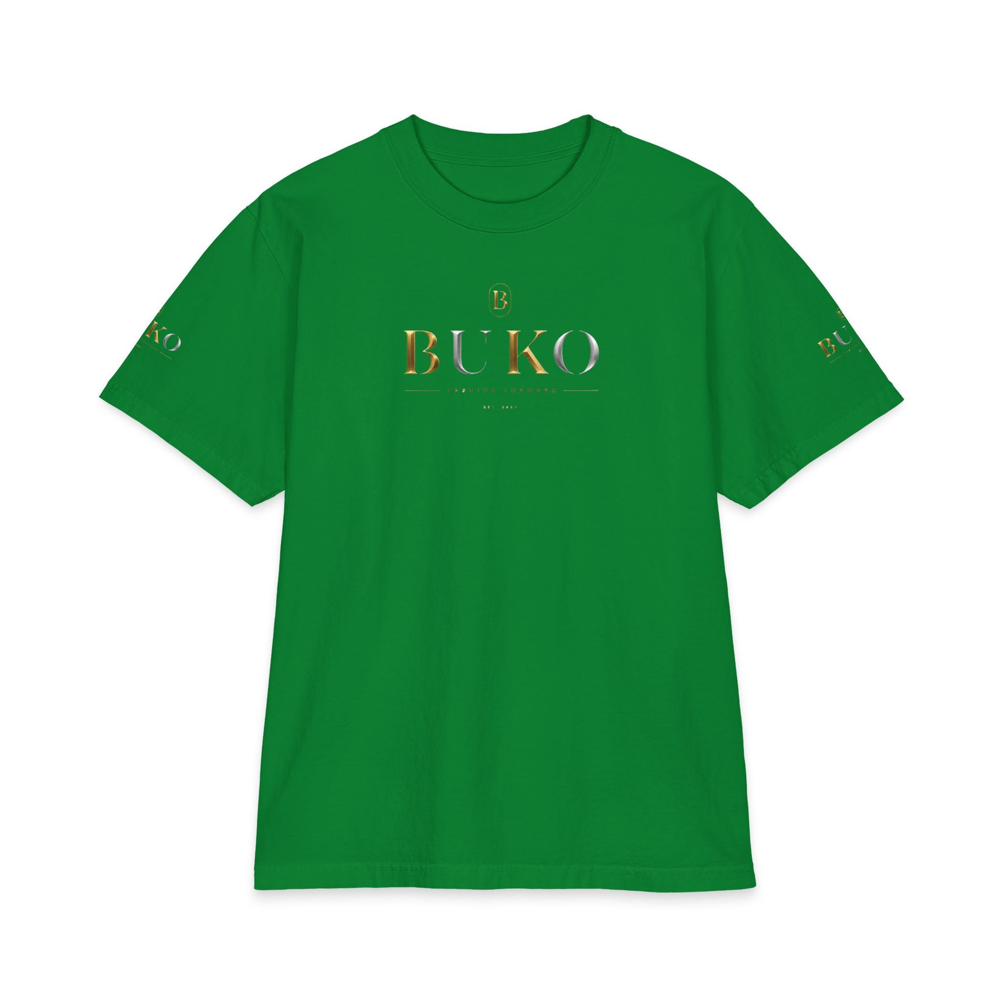 BUKO Gold Logo T‑Shirt — Minimalist Branded White Tee