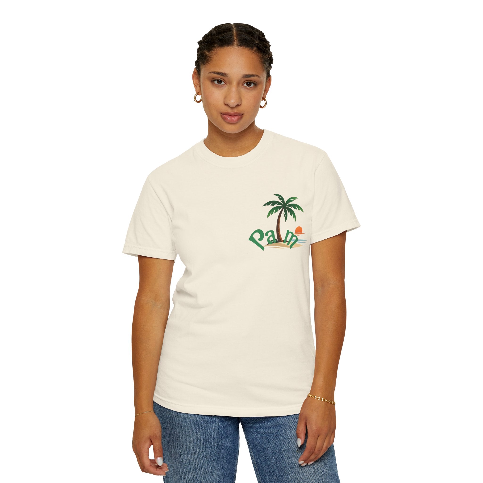 Palm Tree Sunset T-shirt | Tropical Beach Graphic