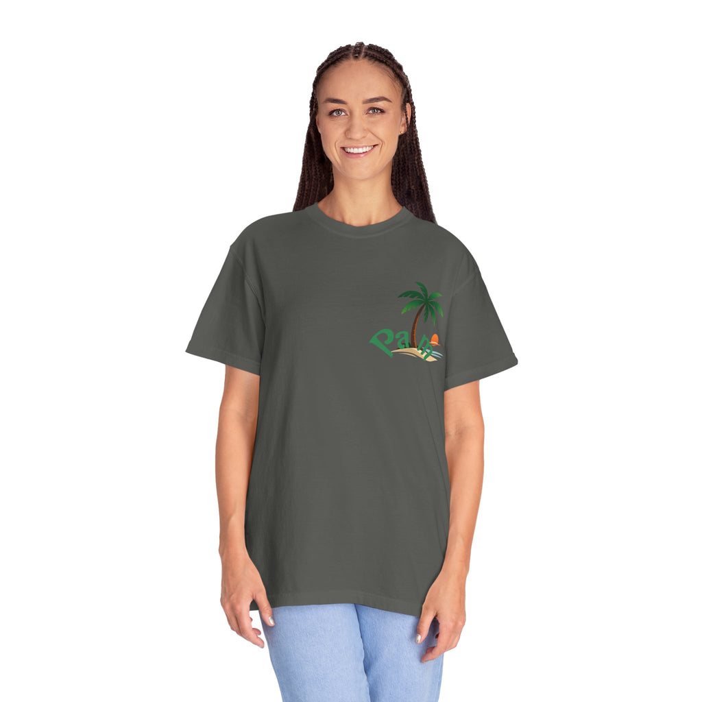 Palm Tree Sunset T-shirt | Tropical Beach Graphic