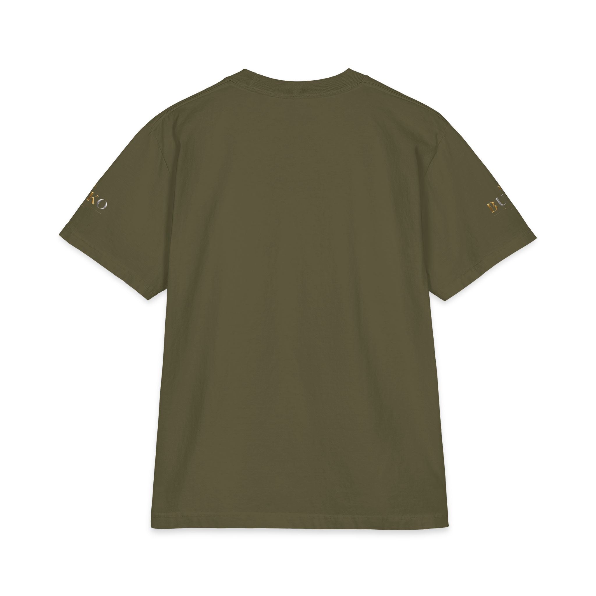 BUKO Gold Logo T‑Shirt — Minimalist Branded White Tee