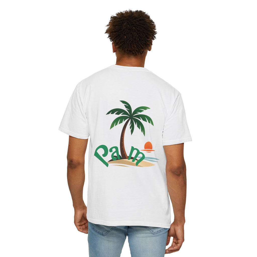 Palm Tree Sunset T-shirt | Tropical Beach Graphic