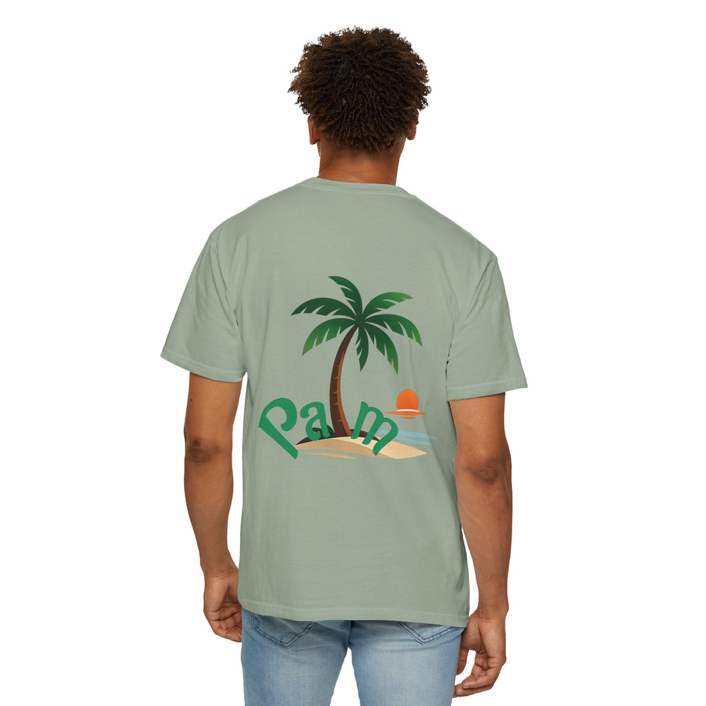 Palm Tree Sunset T-shirt | Tropical Beach Graphic