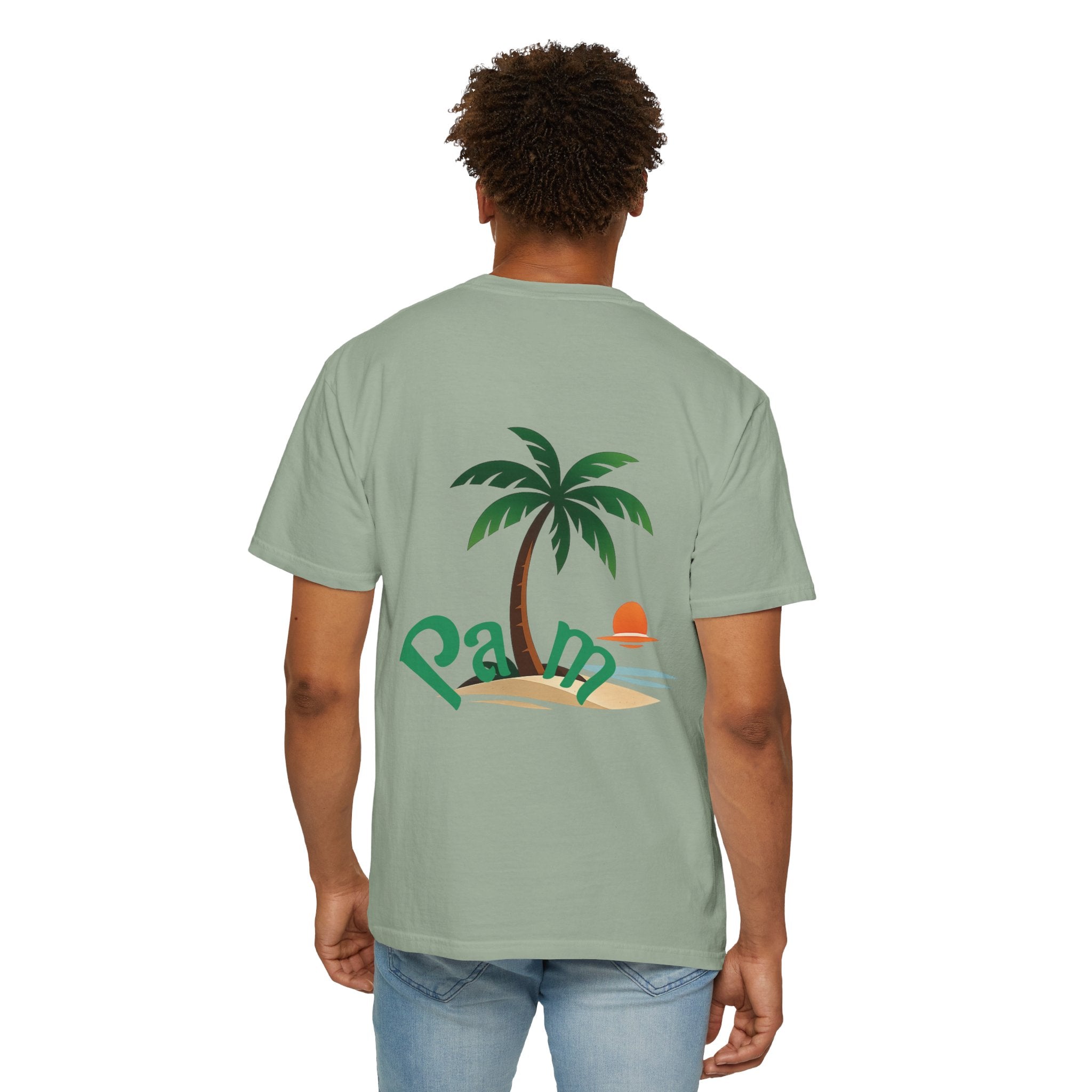 Palm Tree Sunset T-shirt | Tropical Beach Graphic