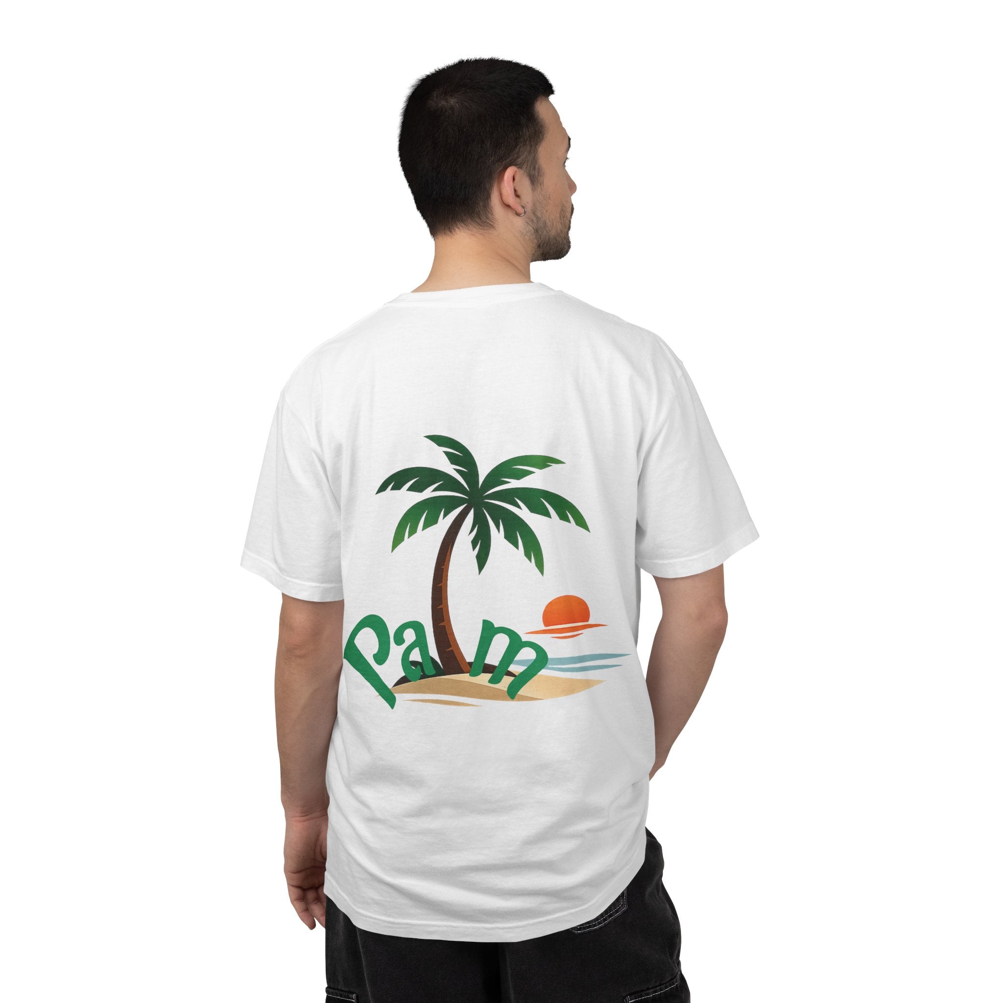 Palm Tree Sunset T-shirt | Tropical Beach Graphic