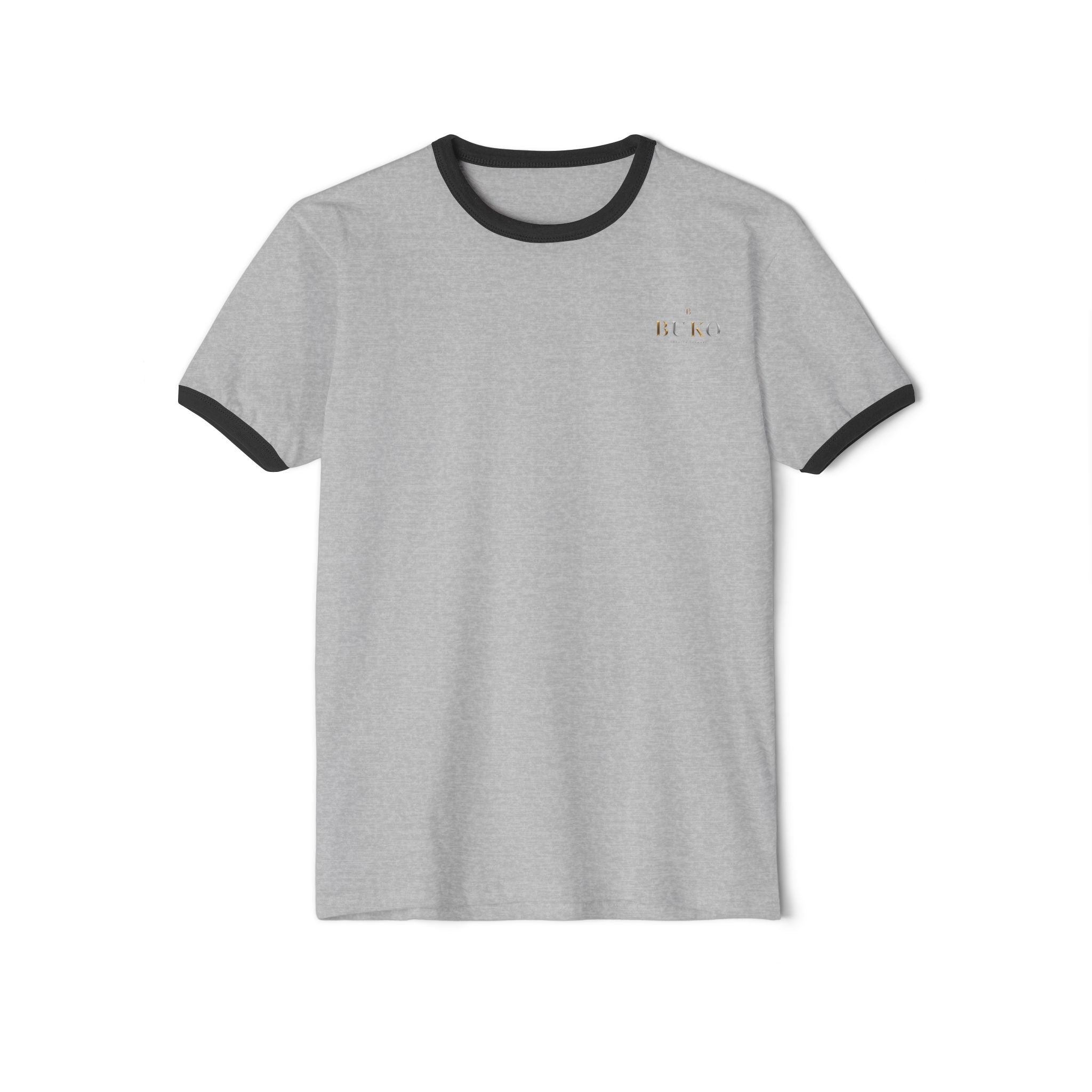 Retro Ringer T-Shirt — Minimal 'Hi, Bye' Pocket Graphic