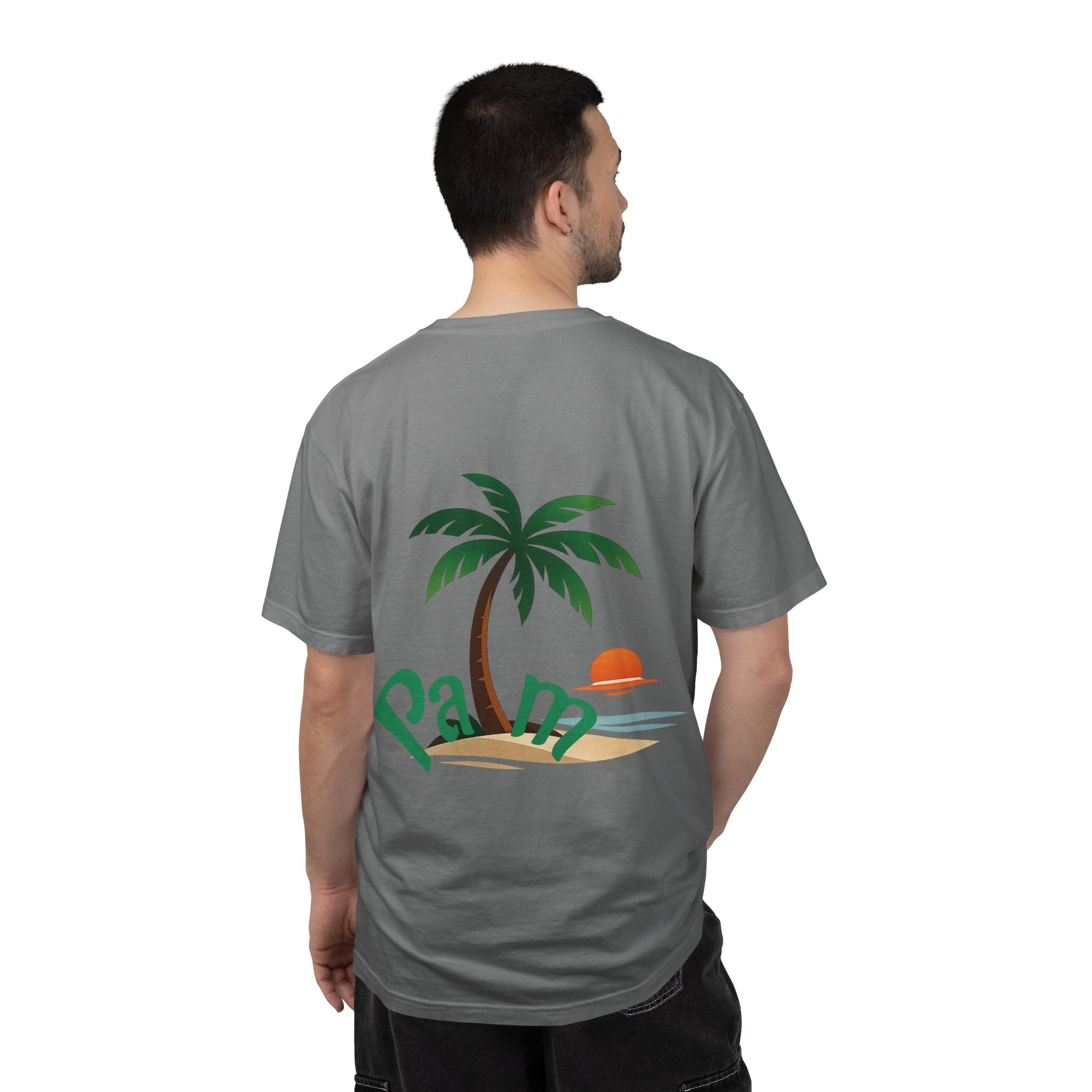 Palm Tree Sunset T-shirt | Tropical Beach Graphic
