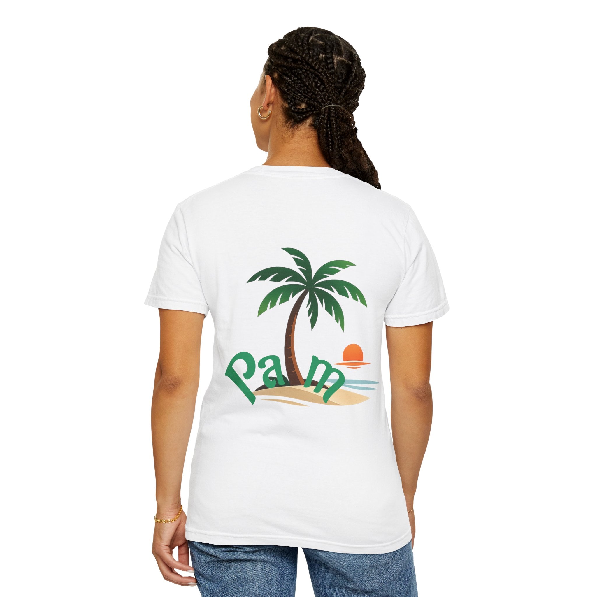 Palm Tree Sunset T-shirt | Tropical Beach Graphic