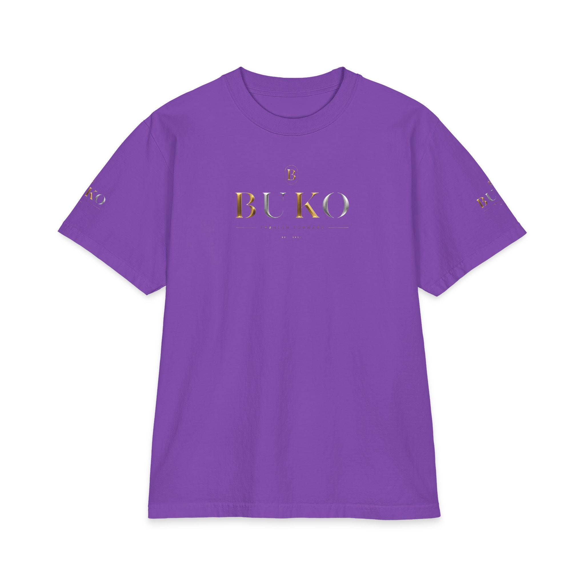 BUKO Gold Logo T‑Shirt — Minimalist Branded White Tee