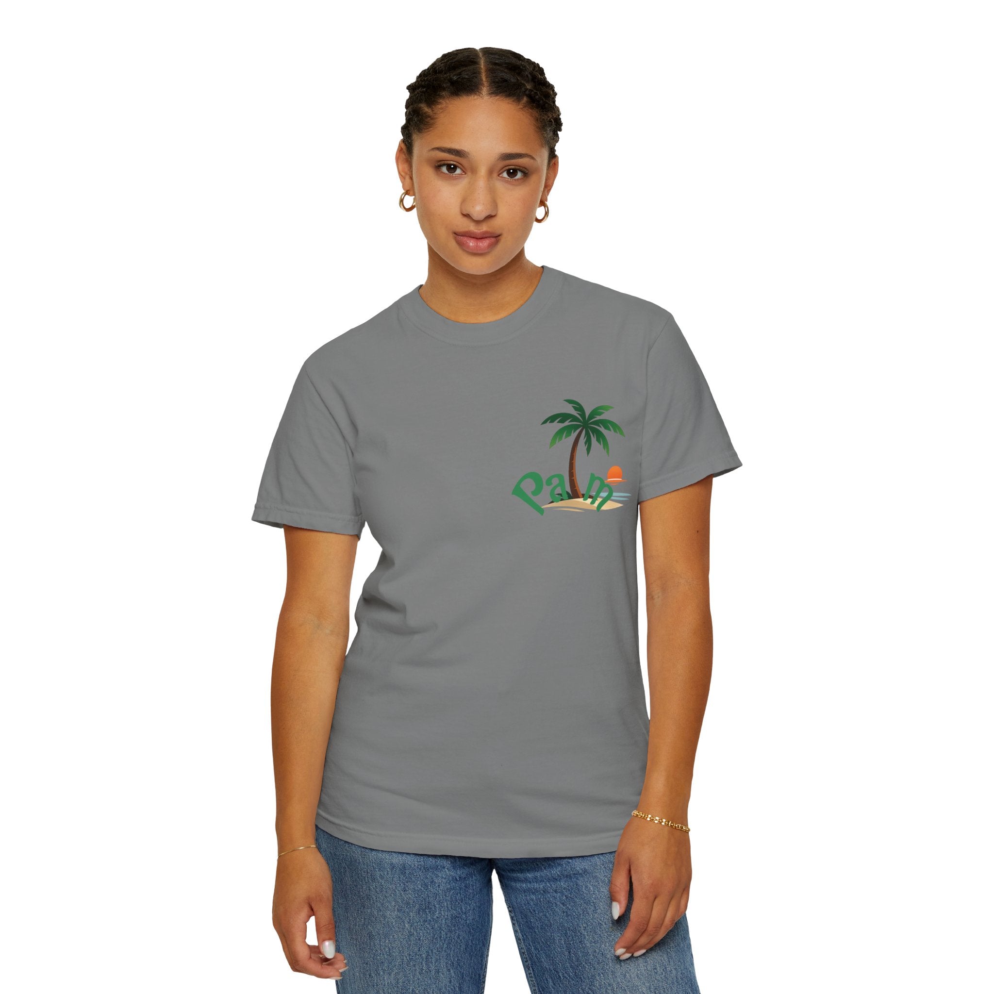 Palm Tree Sunset T-shirt | Tropical Beach Graphic
