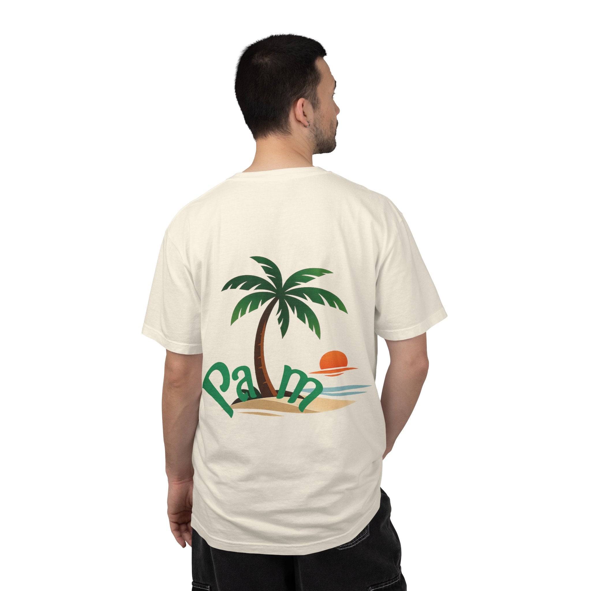 Palm Tree Sunset T-shirt | Tropical Beach Graphic