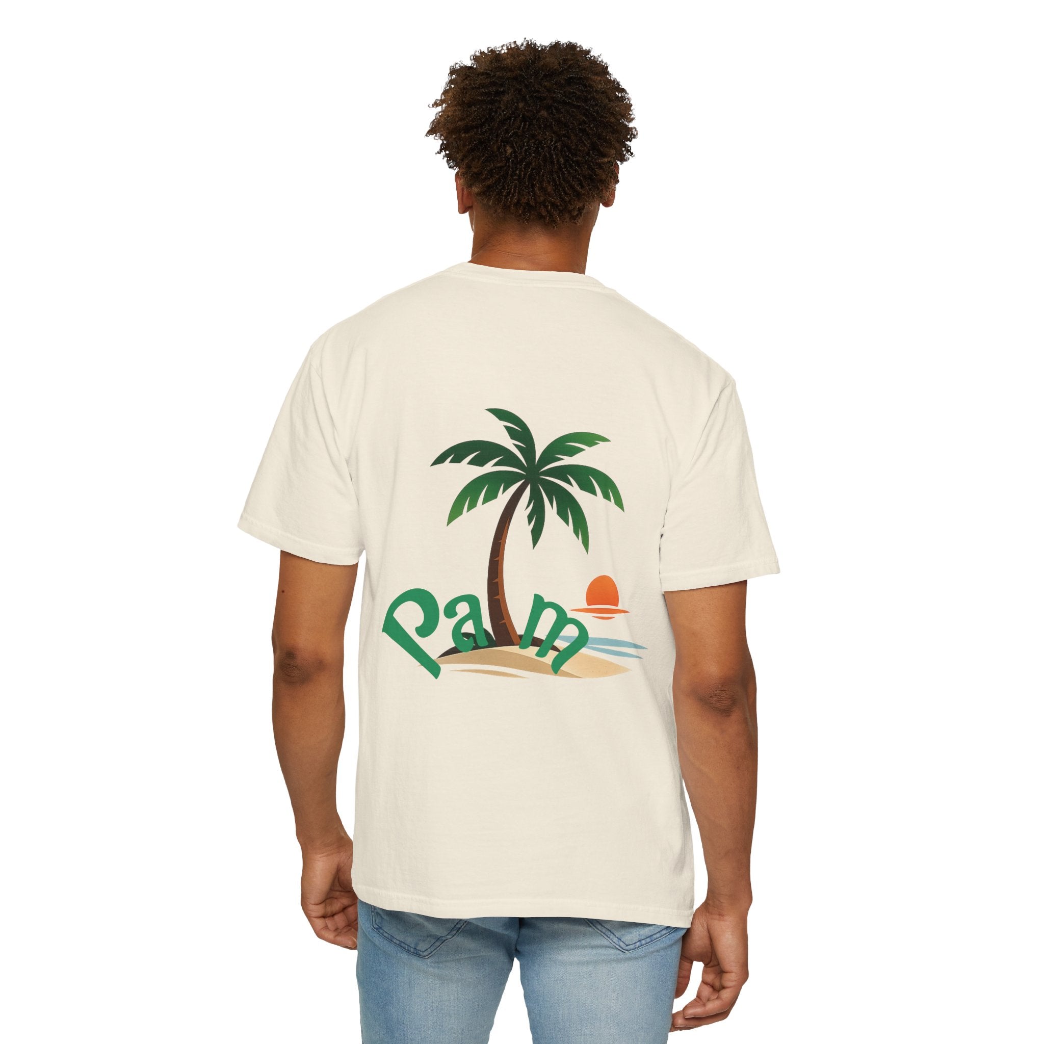 Palm Tree Sunset T-shirt | Tropical Beach Graphic