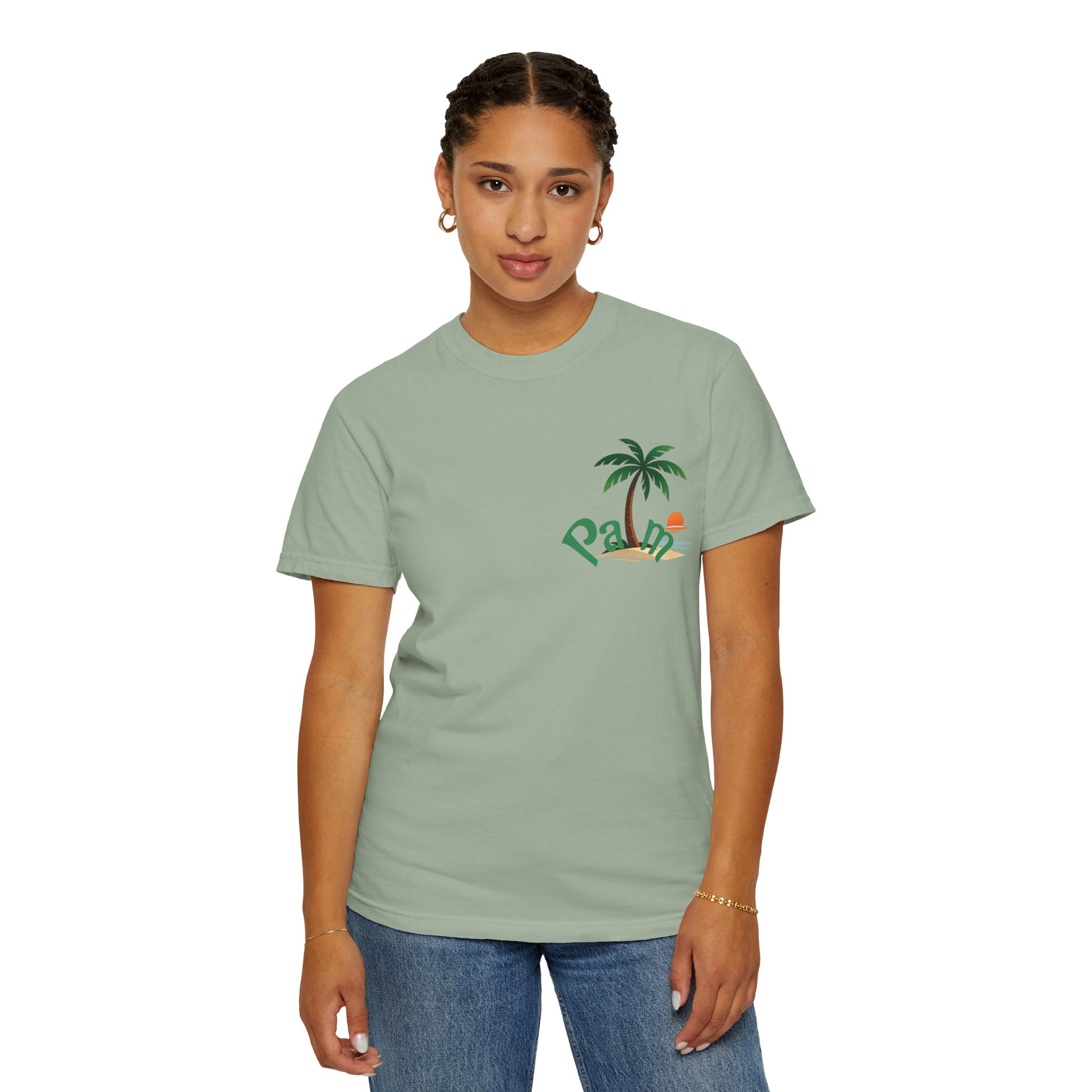 Palm Tree Sunset T-shirt | Tropical Beach Graphic