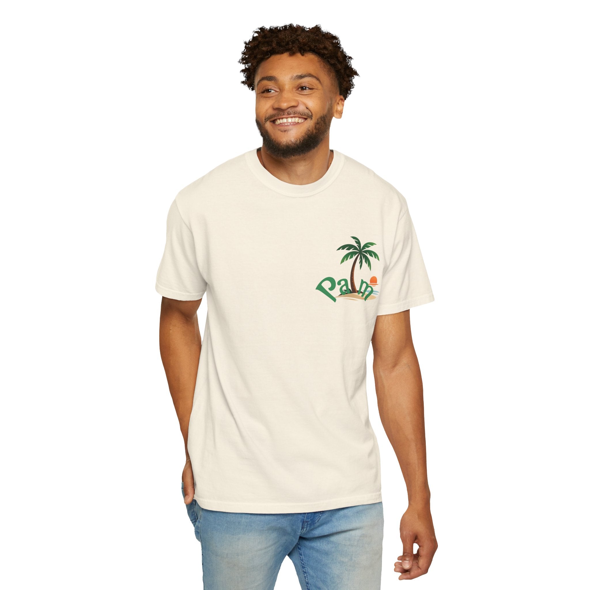 Palm Tree Sunset T-shirt | Tropical Beach Graphic