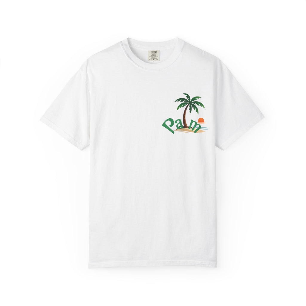 Palm Tree Sunset T-shirt | Tropical Beach Graphic