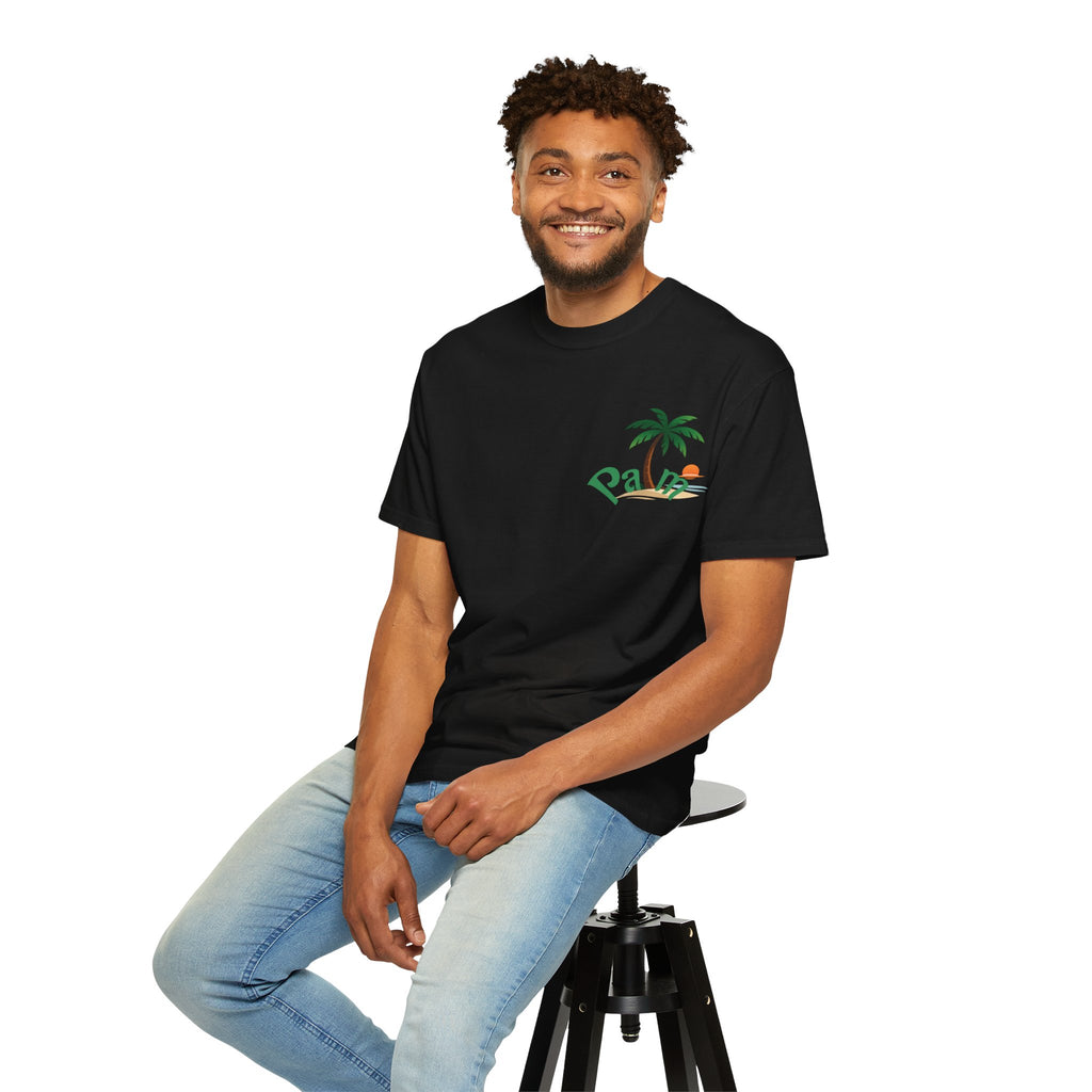 Palm Tree Sunset T-shirt | Tropical Beach Graphic