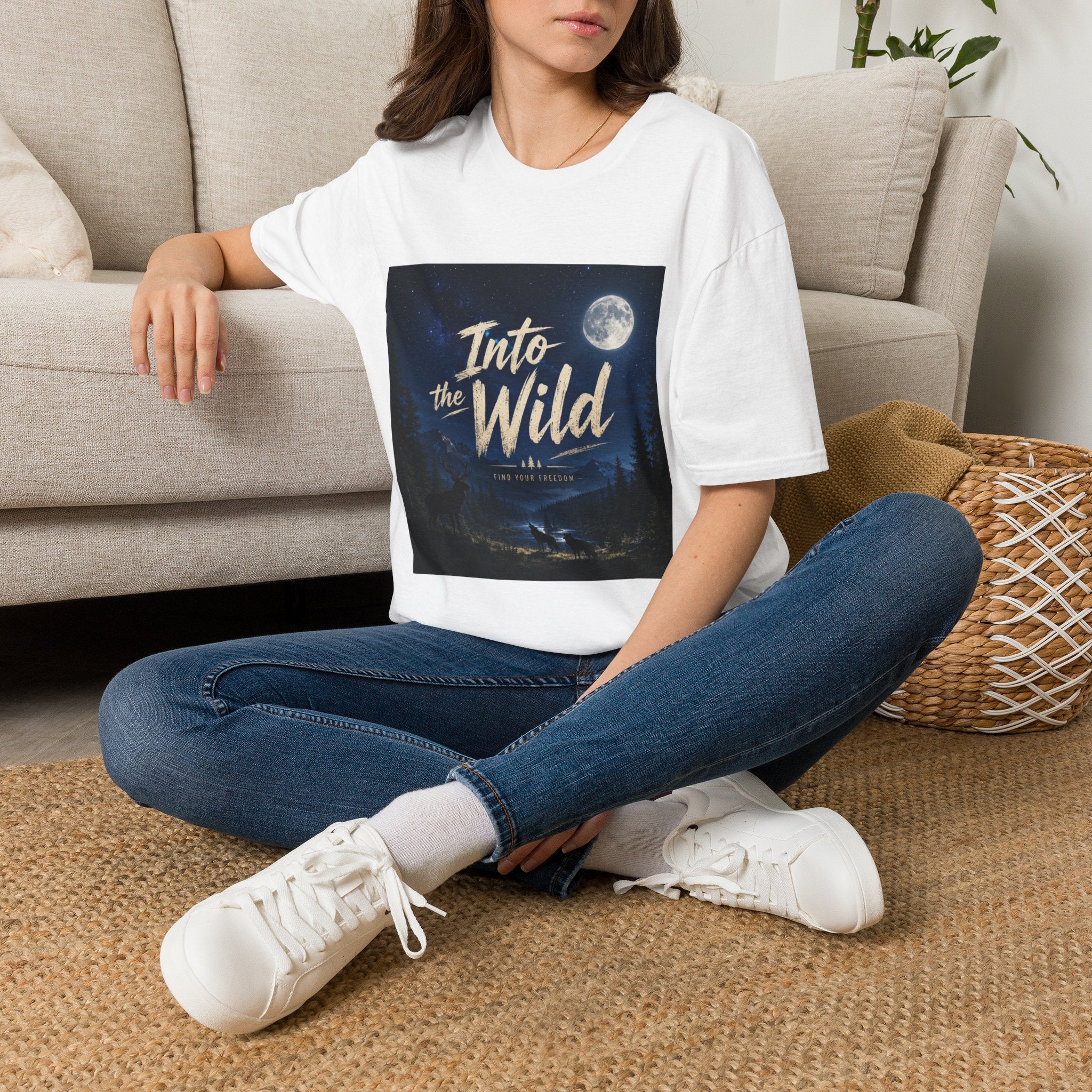 Into the Wild T-Shirt — Moonlit Forest Adventure Tee