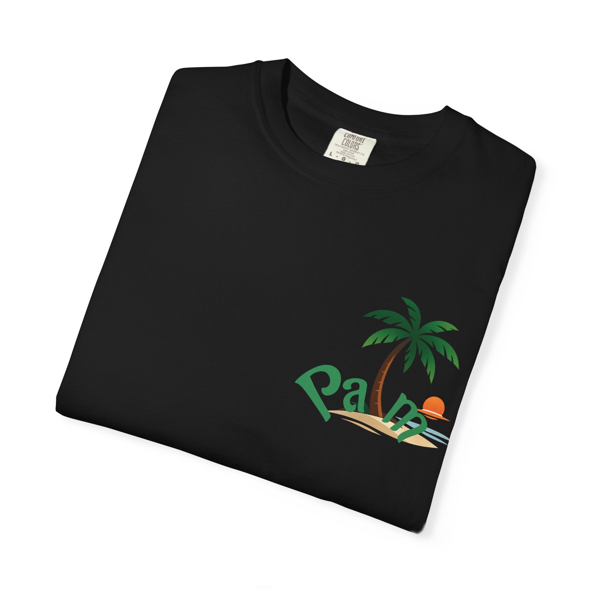 Palm Tree Sunset T-shirt | Tropical Beach Graphic