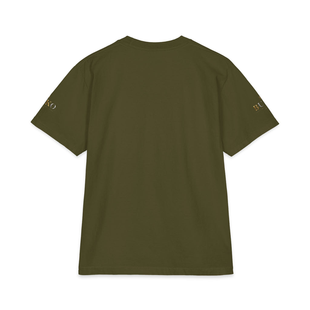 BUKO Gold Logo T‑Shirt — Minimalist Branded White Tee