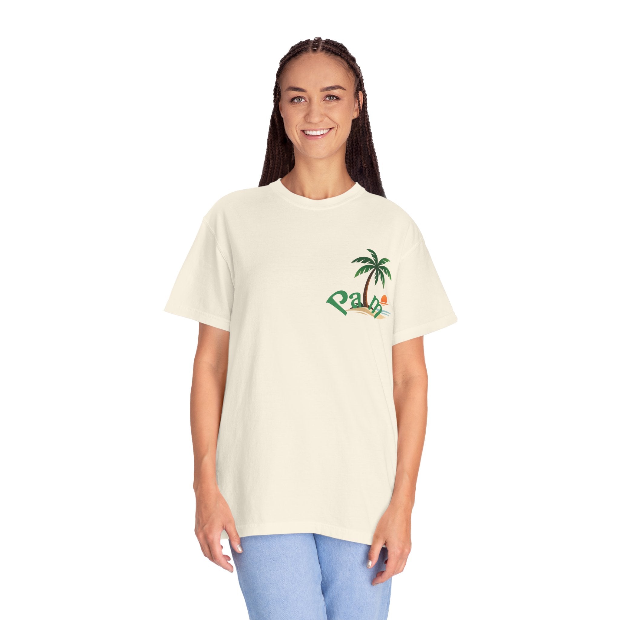 Palm Tree Sunset T-shirt | Tropical Beach Graphic