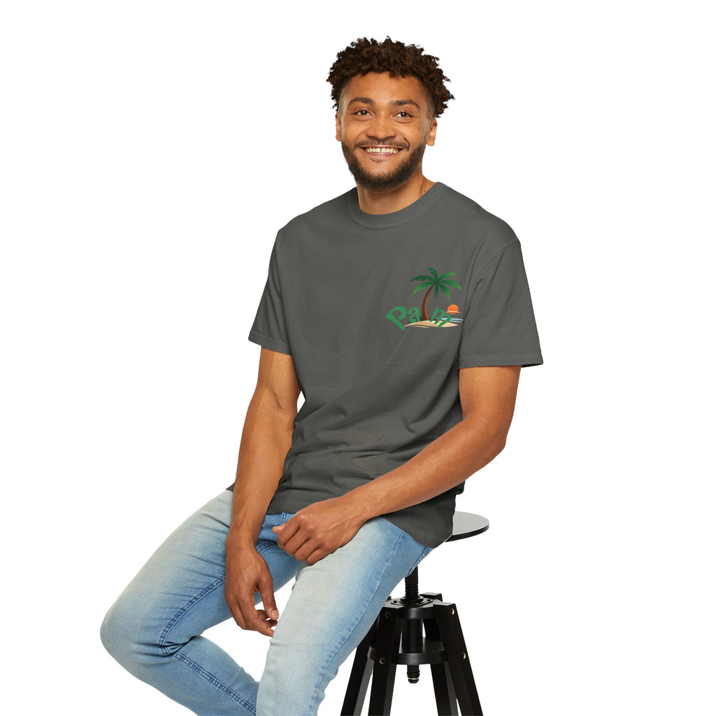 Palm Tree Sunset T-shirt | Tropical Beach Graphic