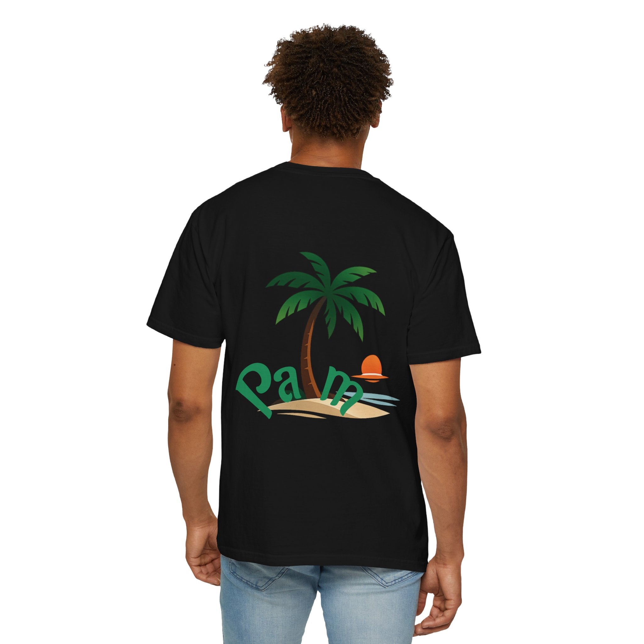 Palm Tree Sunset T-shirt | Tropical Beach Graphic