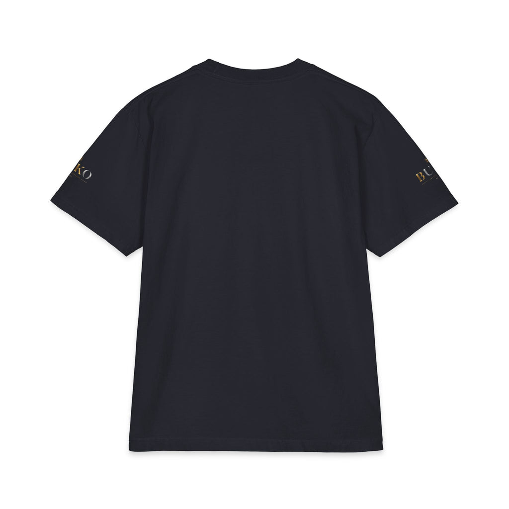 BUKO Gold Logo T‑Shirt — Minimalist Branded White Tee