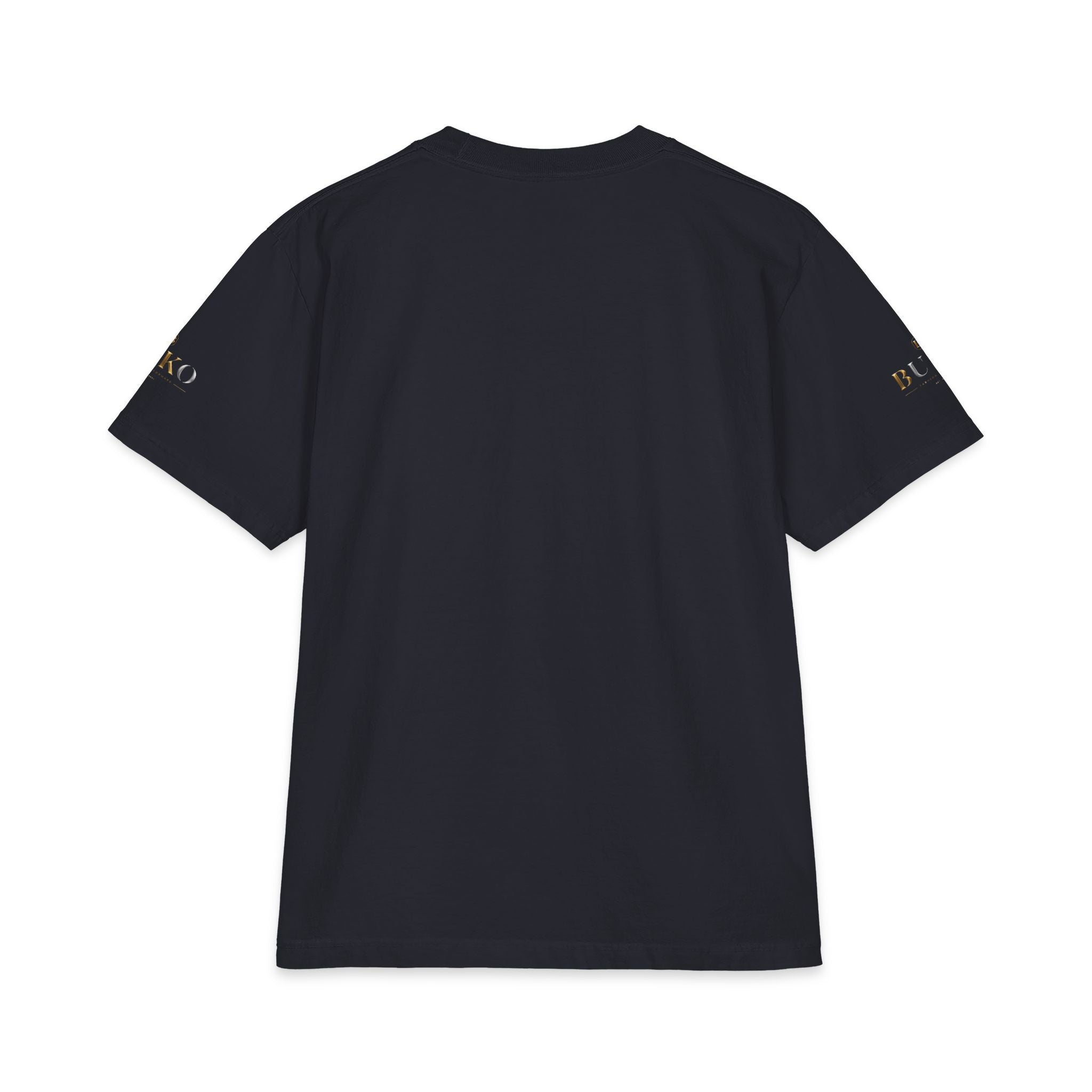 BUKO Gold Logo T‑Shirt — Minimalist Branded White Tee