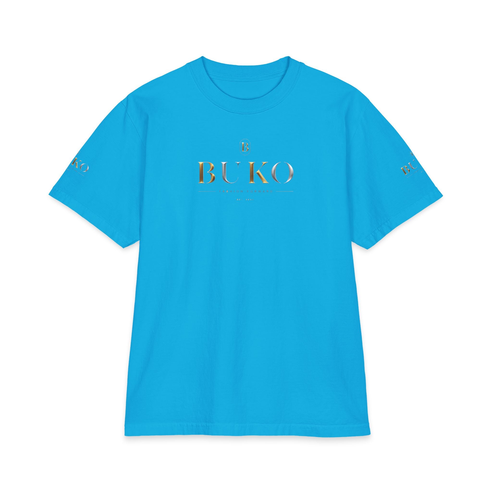 BUKO Gold Logo T‑Shirt — Minimalist Branded White Tee