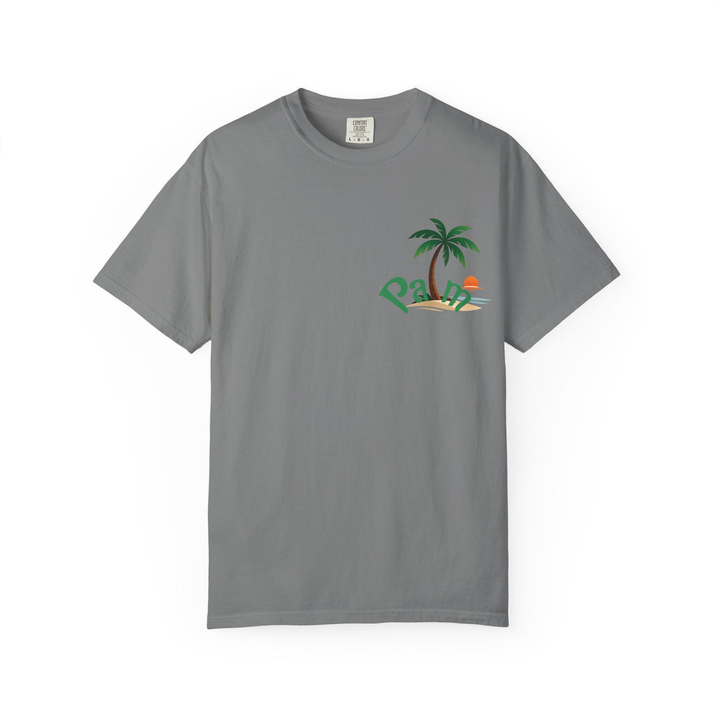 Palm Tree Sunset T-shirt | Tropical Beach Graphic
