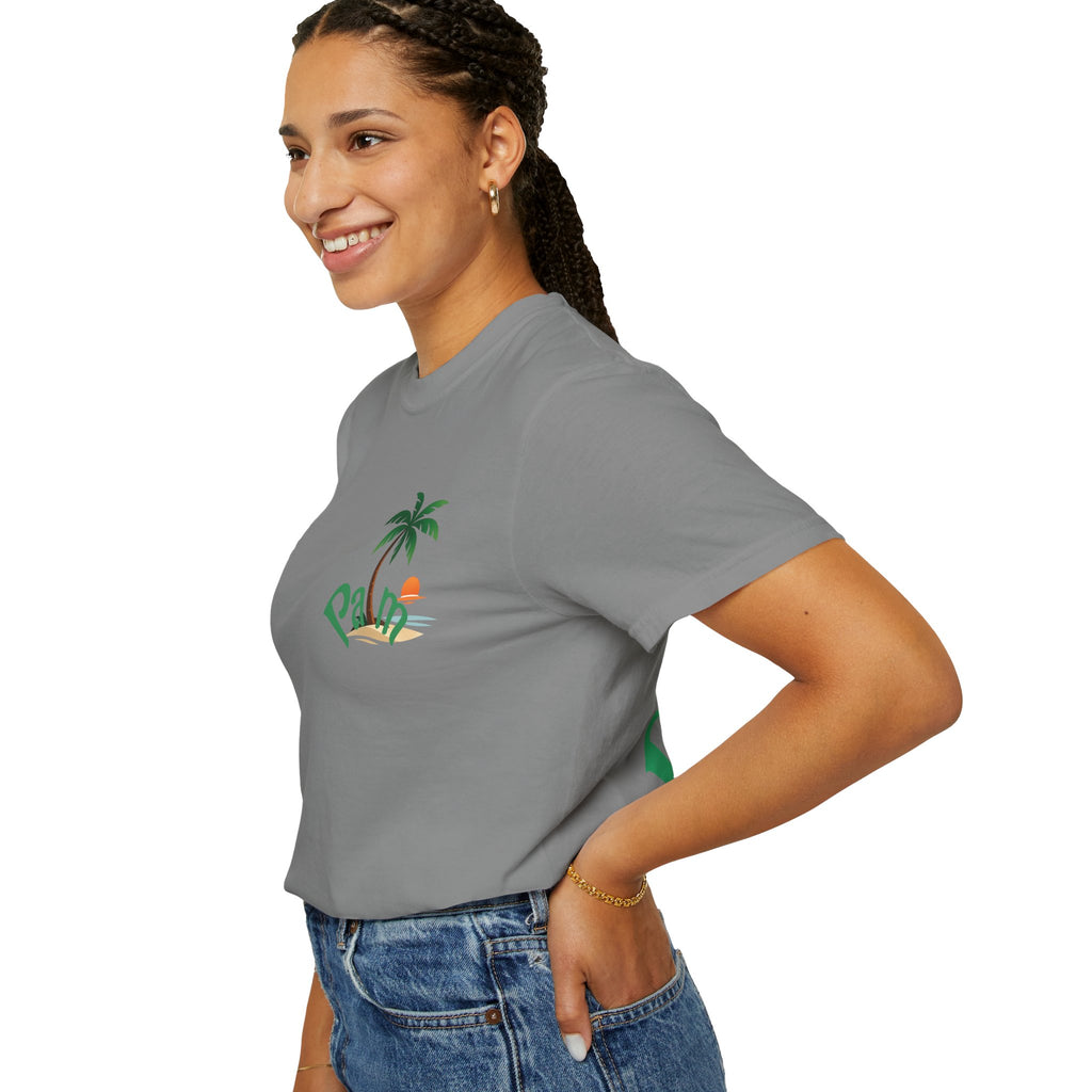 Palm Tree Sunset T-shirt | Tropical Beach Graphic
