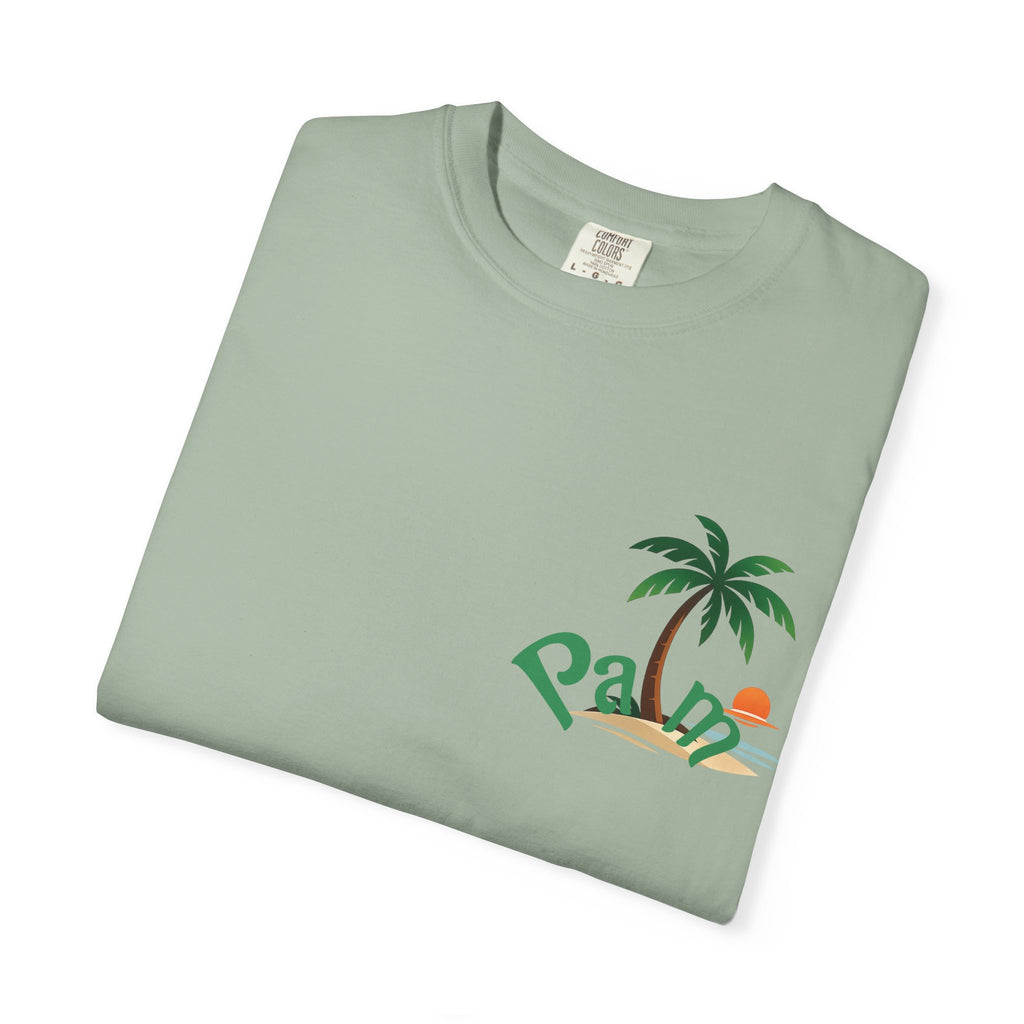 Palm Tree Sunset T-shirt | Tropical Beach Graphic