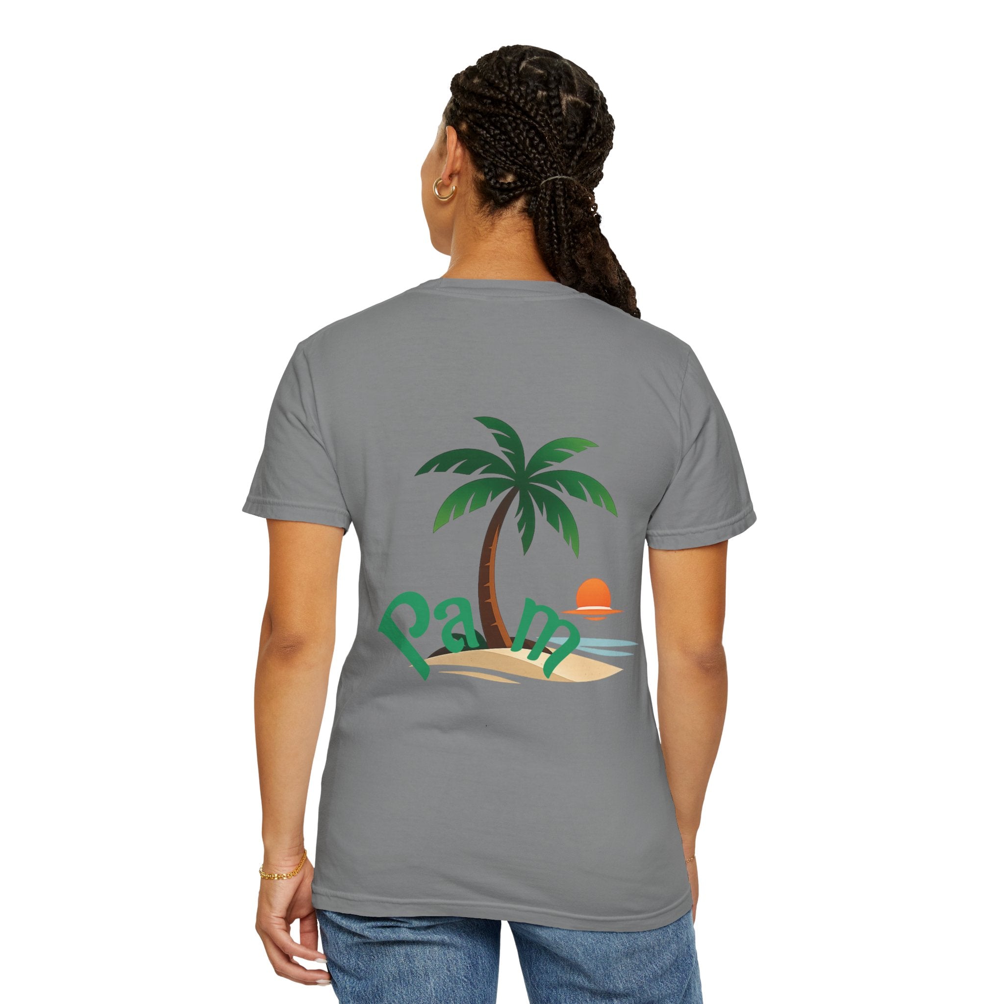 Palm Tree Sunset T-shirt | Tropical Beach Graphic