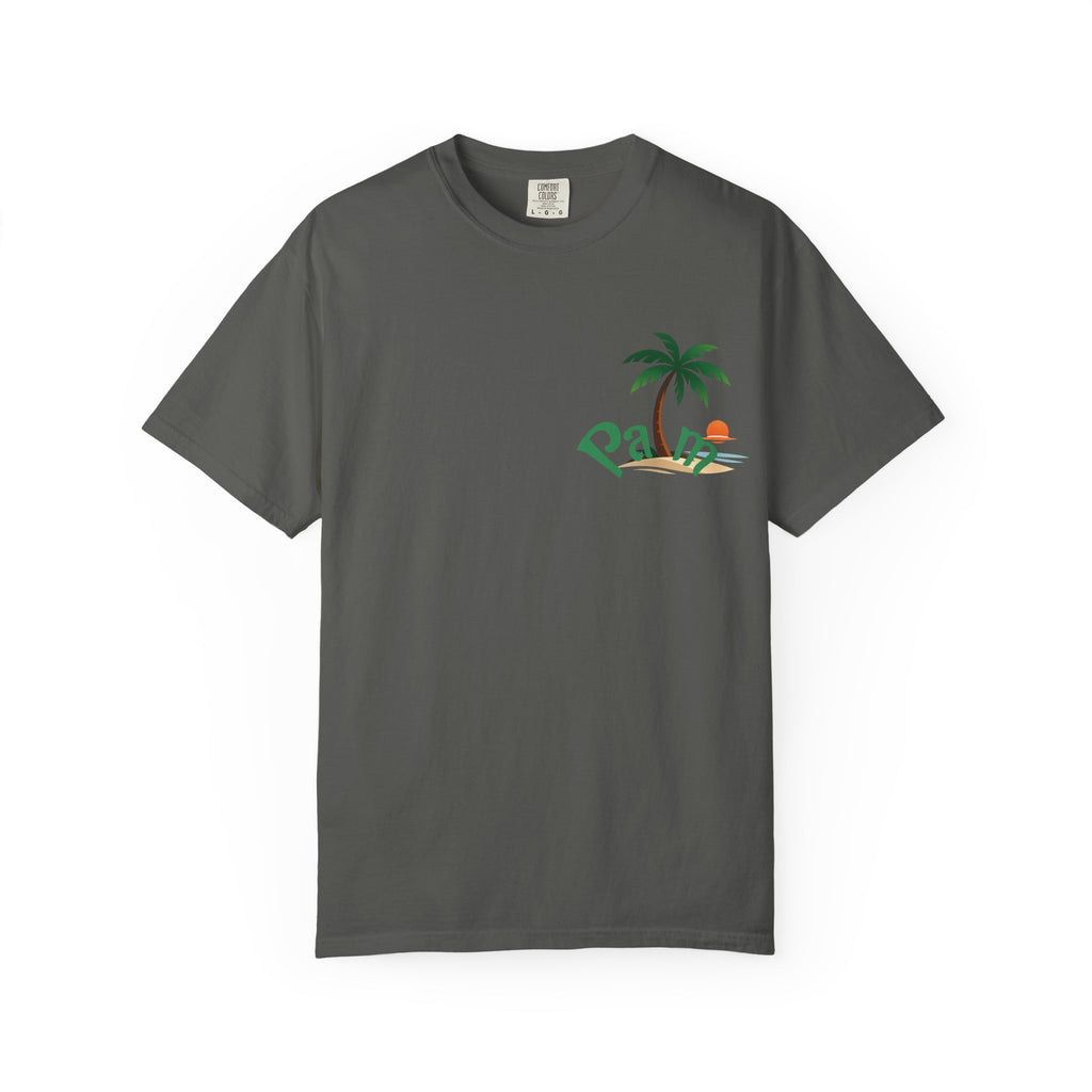 Palm Tree Sunset T-shirt | Tropical Beach Graphic