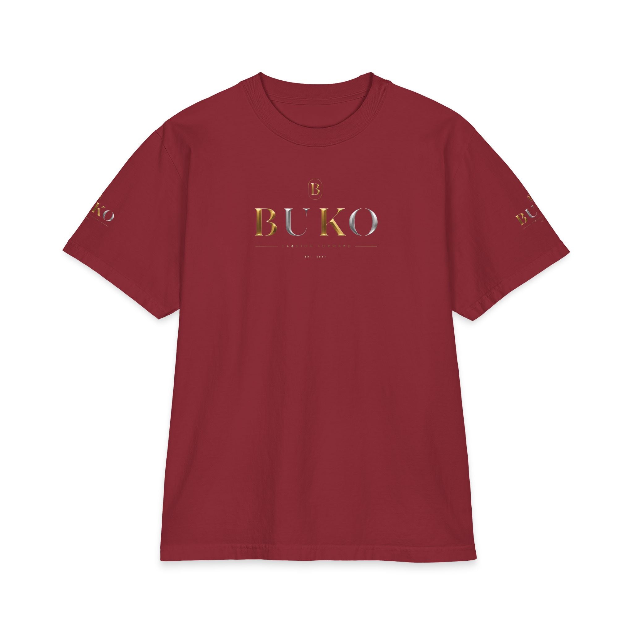 BUKO Gold Logo T‑Shirt — Minimalist Branded White Tee