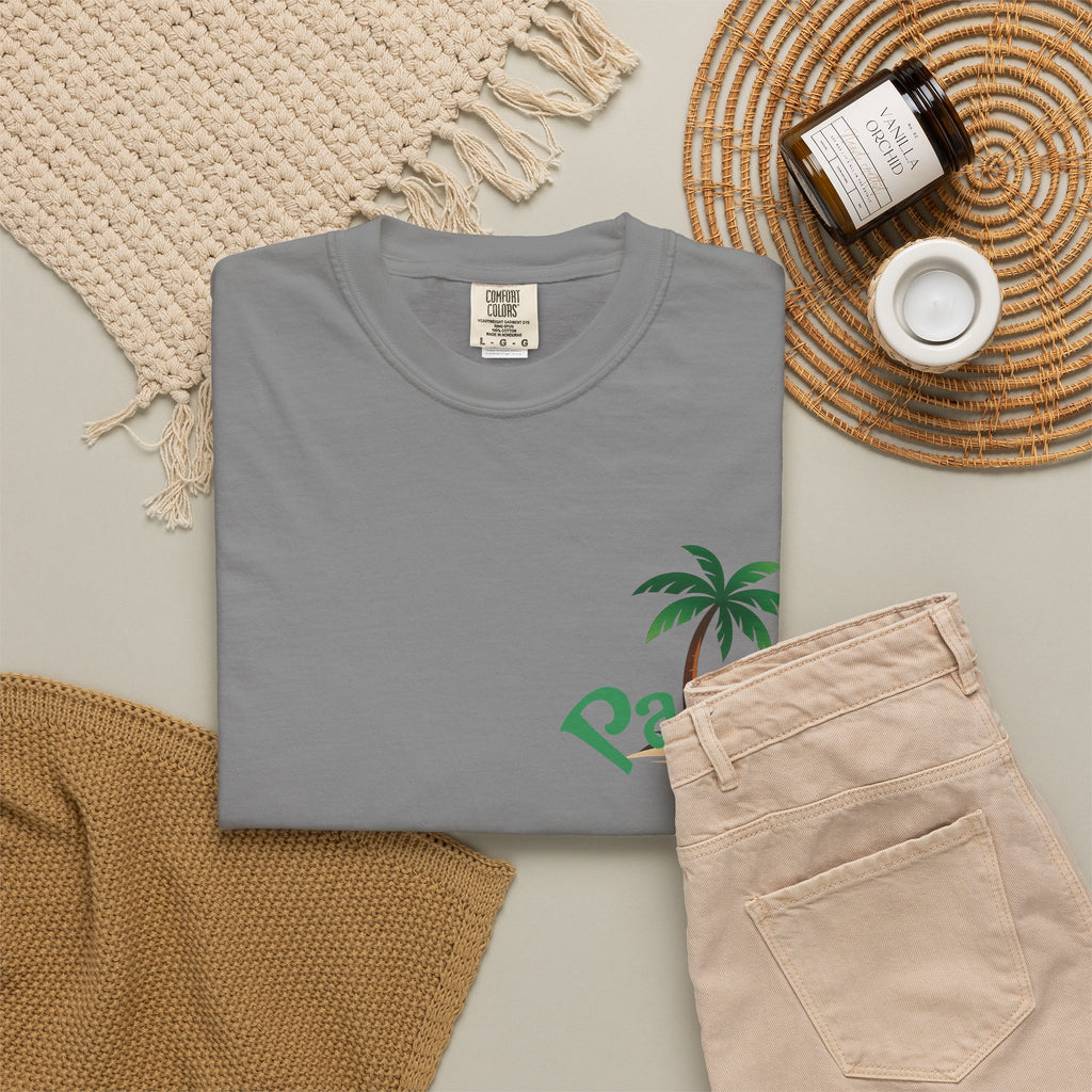 Palm Tree Sunset T-shirt | Tropical Beach Graphic