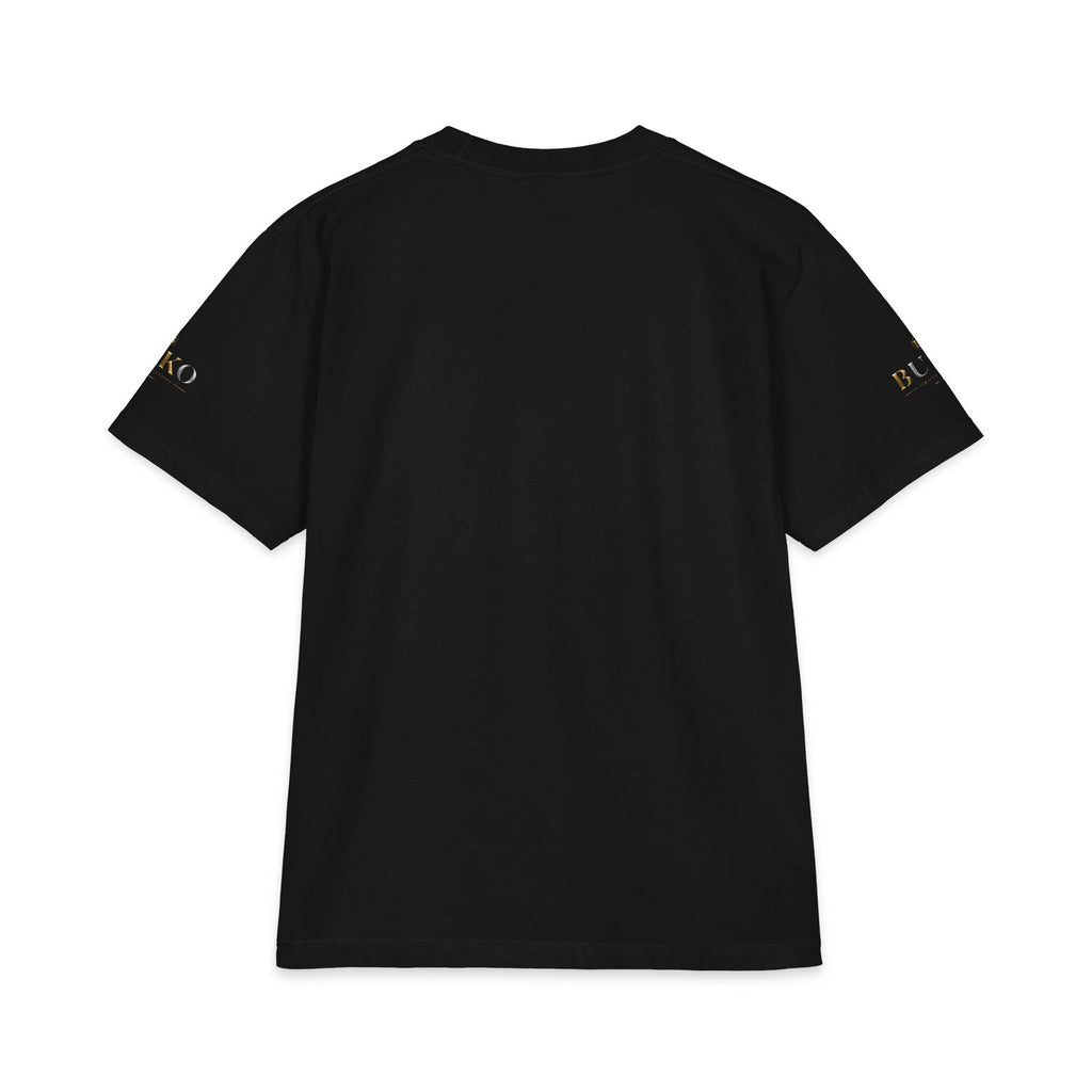 BUKO Gold Logo T‑Shirt — Minimalist Branded White Tee