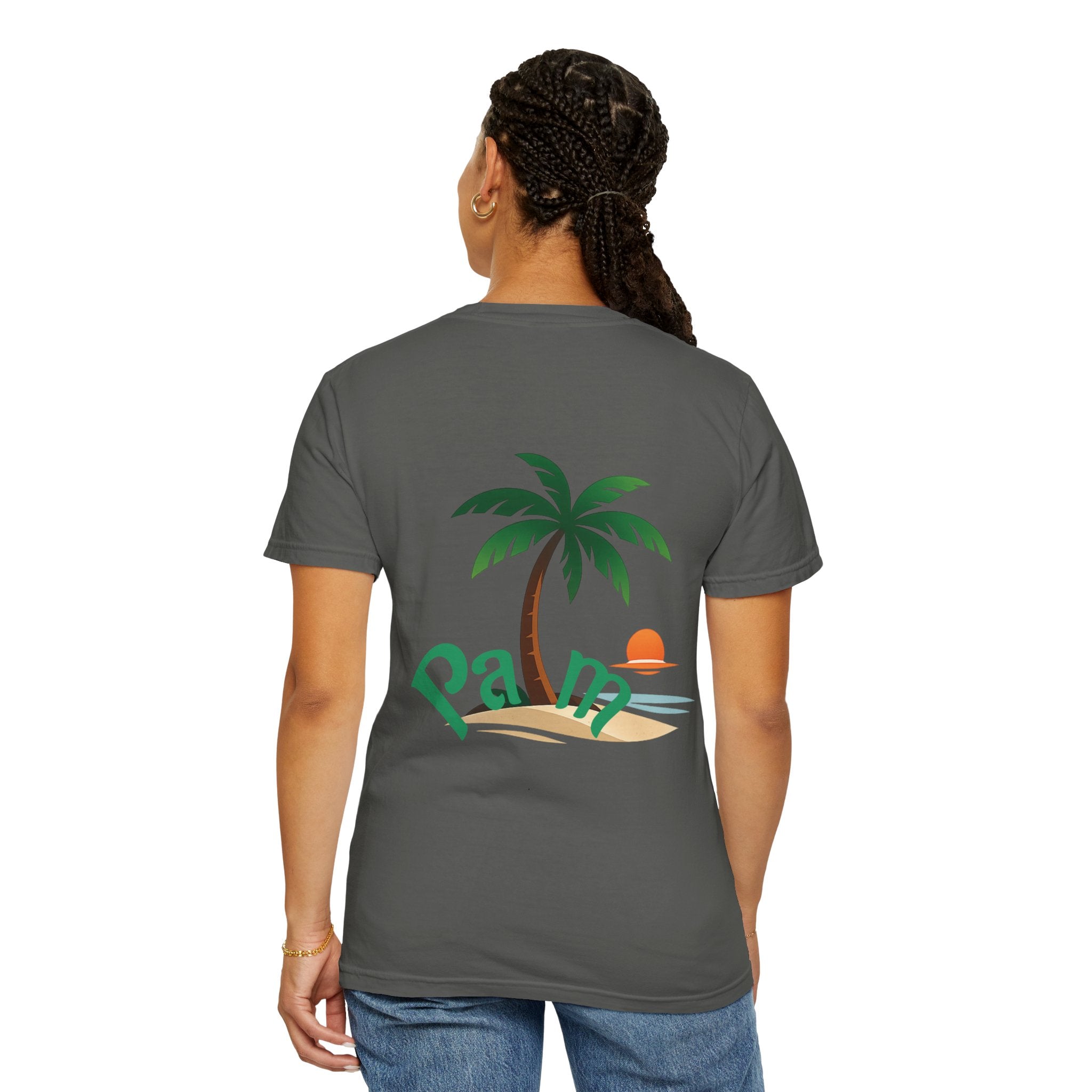 Palm Tree Sunset T-shirt | Tropical Beach Graphic