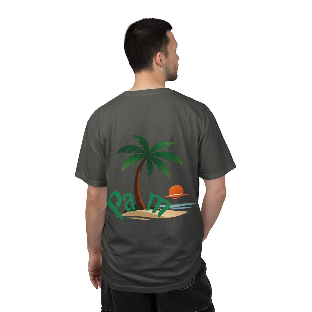 Palm Tree Sunset T-shirt | Tropical Beach Graphic