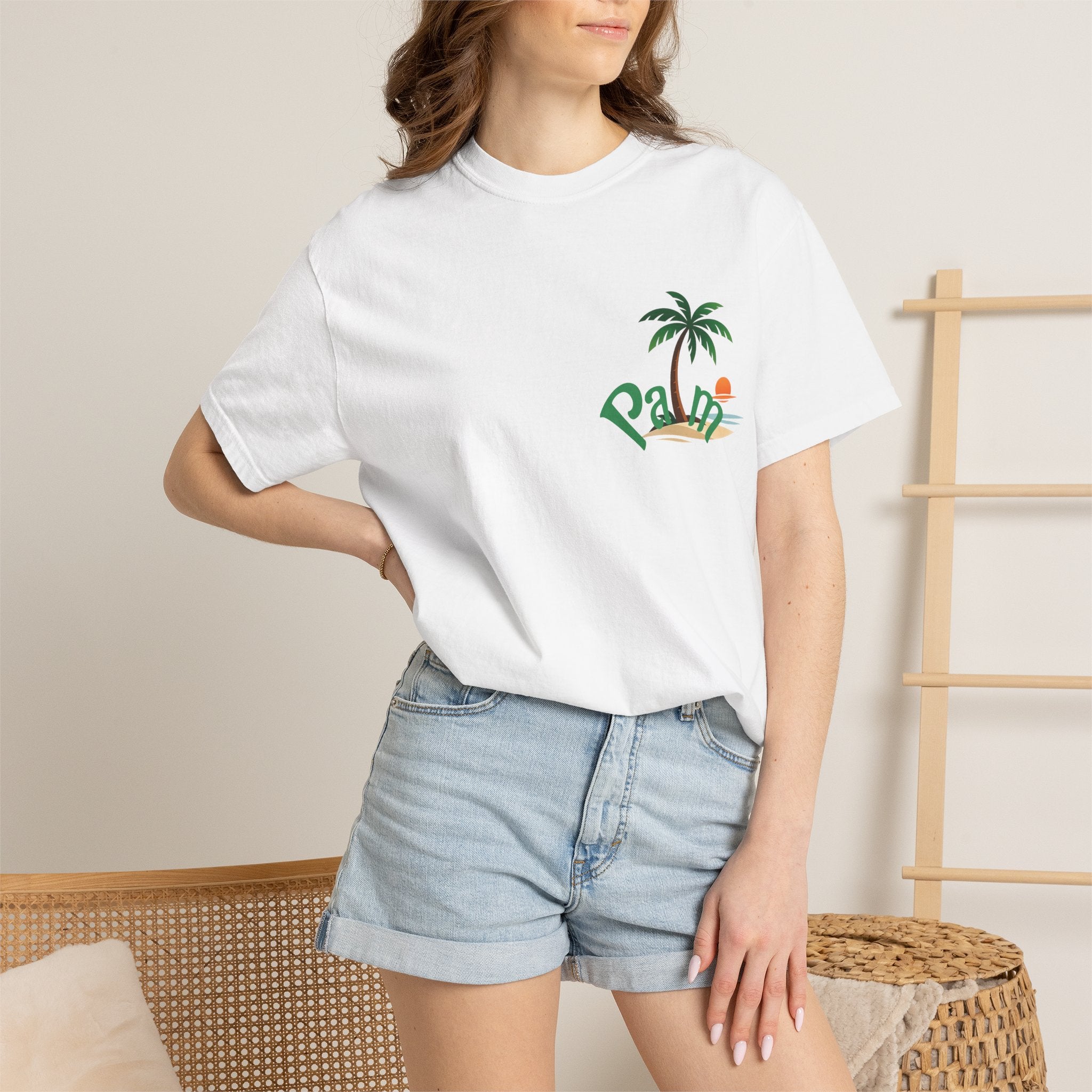 Palm Tree Sunset T-shirt | Tropical Beach Graphic