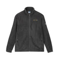 Embroidered Columbia Fleece Jacket — Classic Charcoal Zip-Up