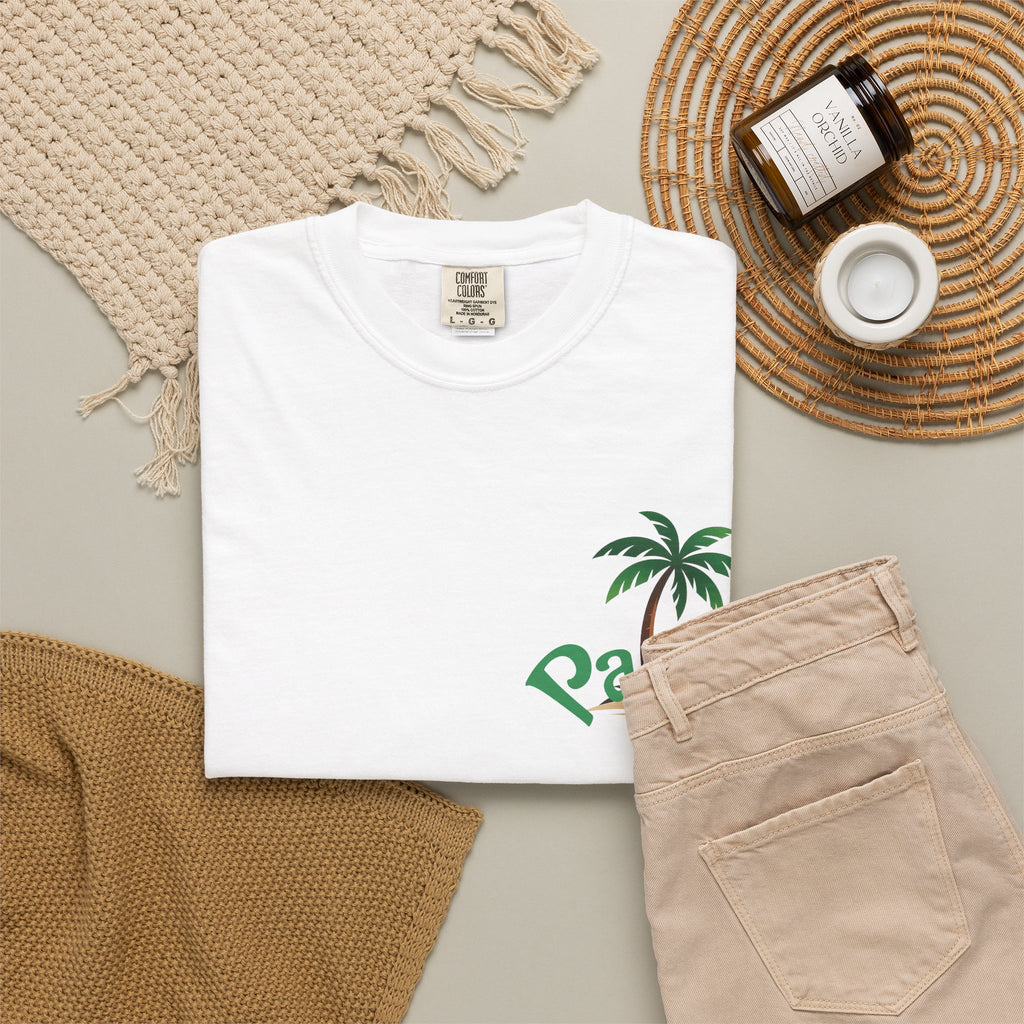 Palm Tree Sunset T-shirt | Tropical Beach Graphic