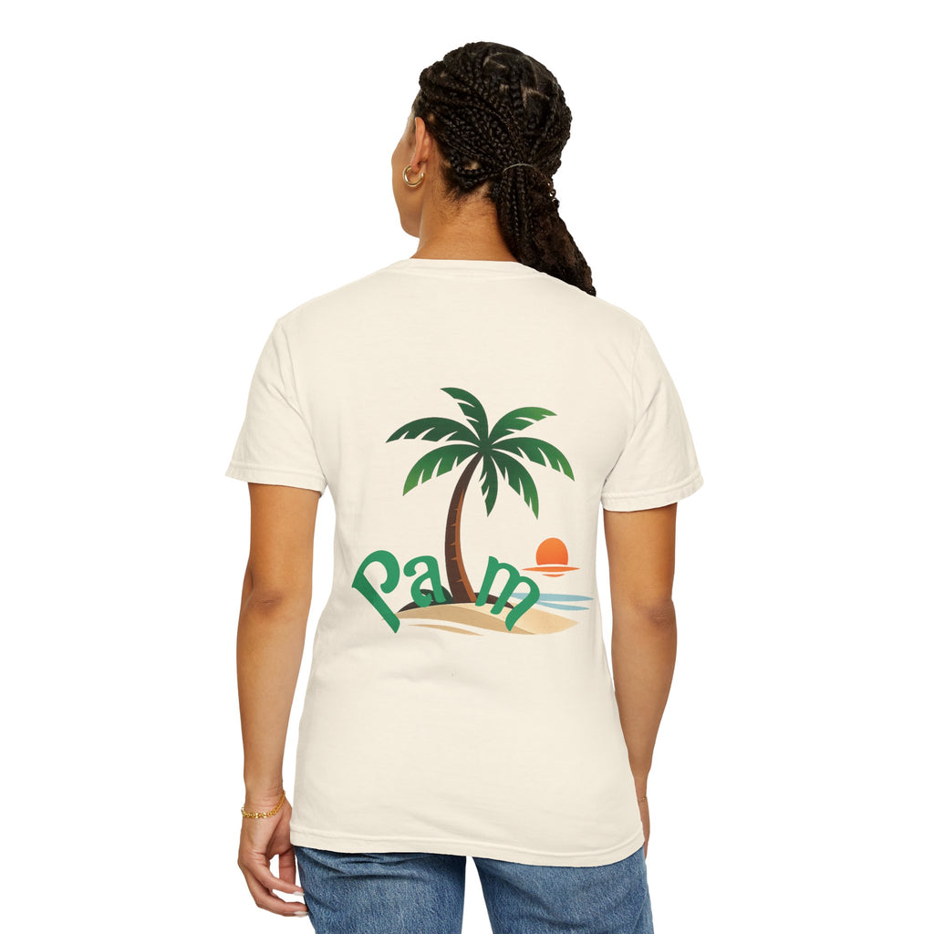 Palm Tree Sunset T-shirt | Tropical Beach Graphic