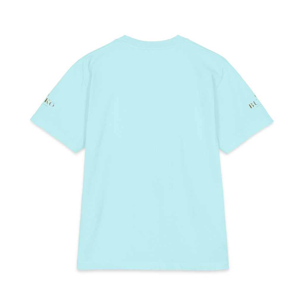 BUKO Gold Logo T‑Shirt — Minimalist Branded White Tee