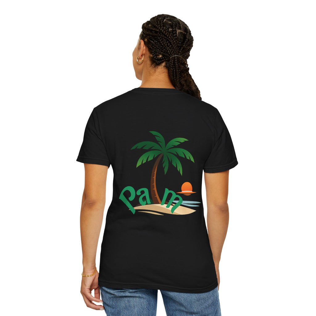 Palm Tree Sunset T-shirt | Tropical Beach Graphic