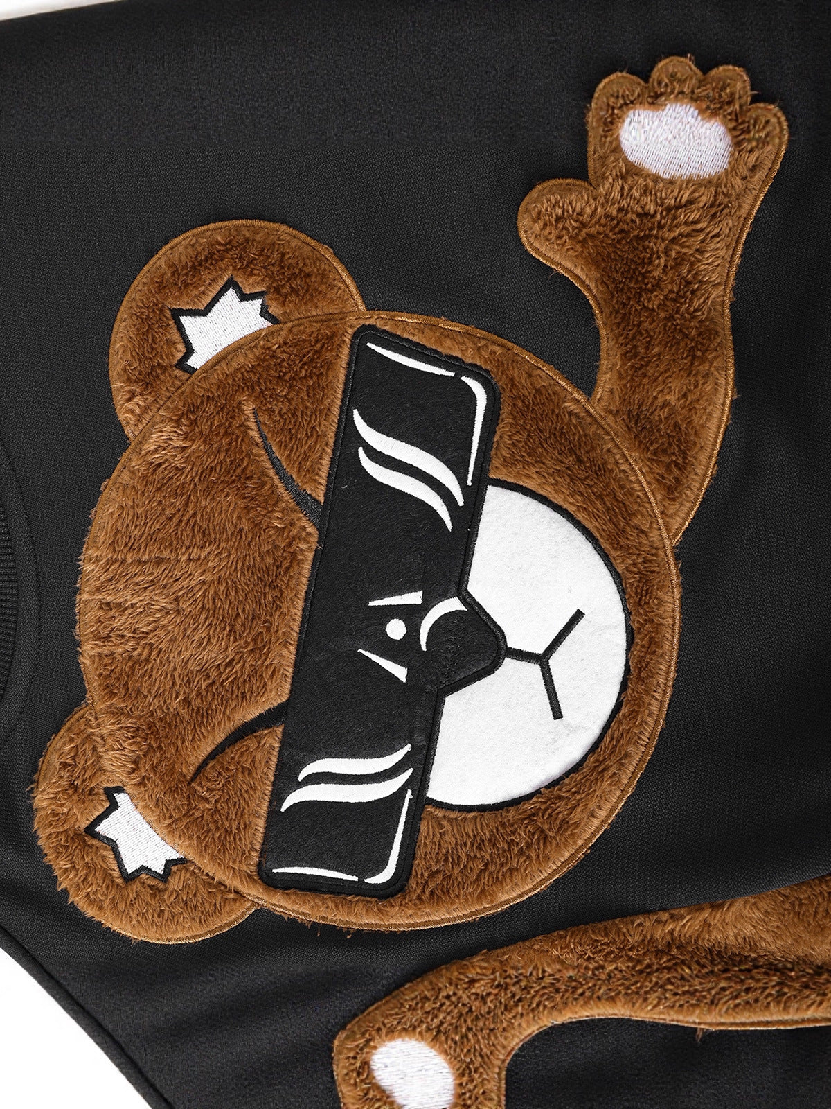 [Cross-Border Exclusive] Teddy Bear Embroidered Round Neck Sweatshirt for Men, European and American Hot Style.